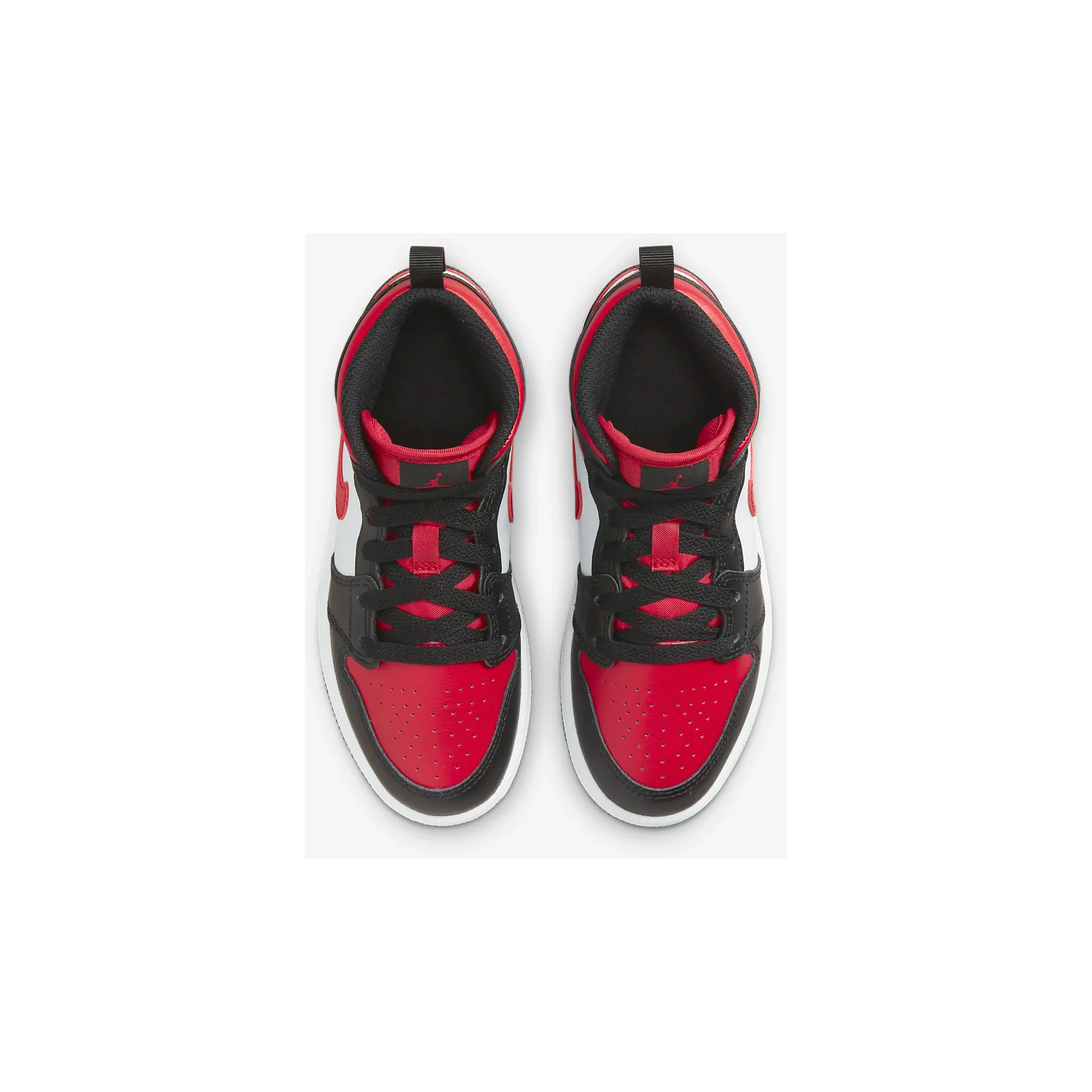 Nike Kids' Jordan 1 Mid PS Shoes - Black / White / Fire Red - Image 5