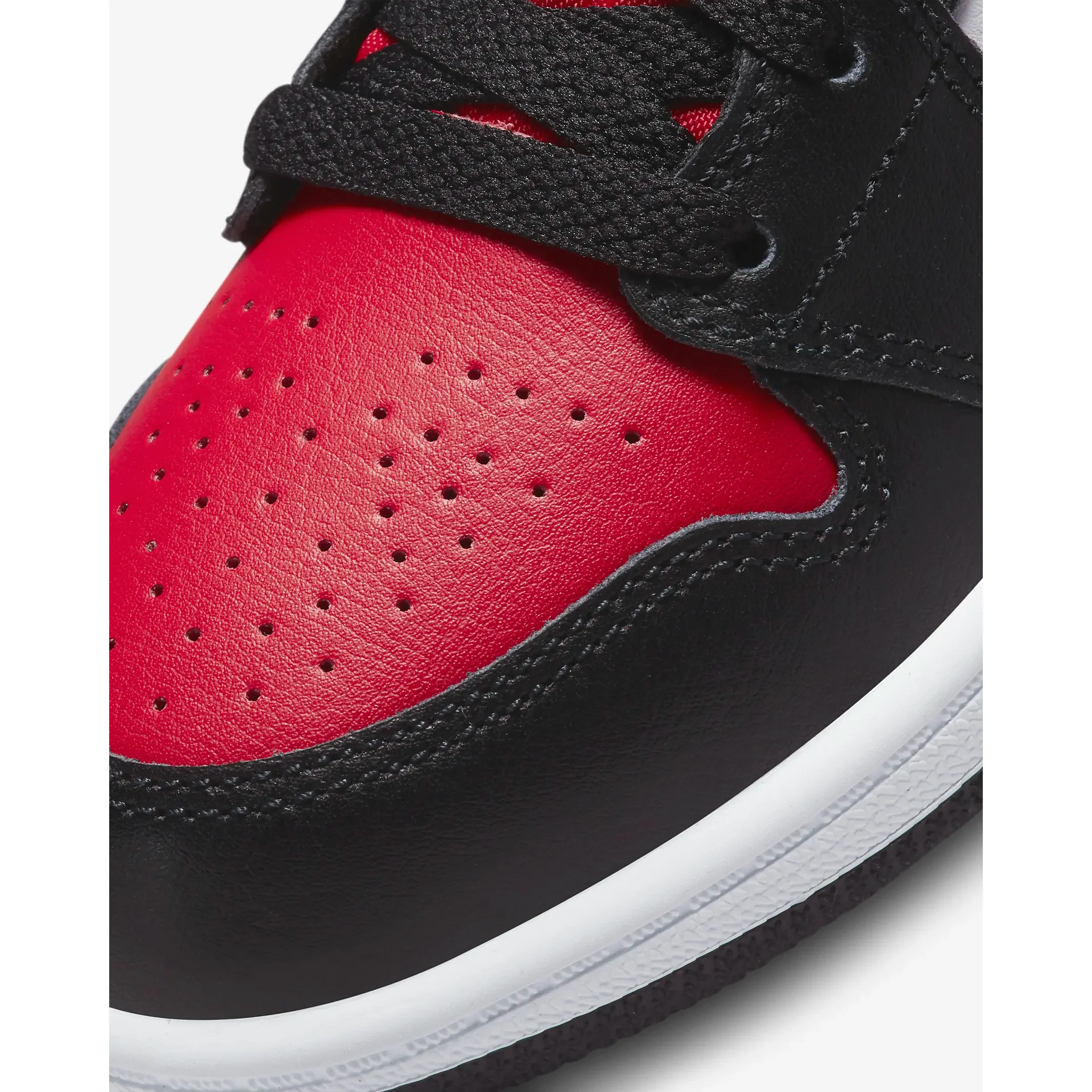 Nike Kids' Jordan 1 Mid PS Shoes - Black / White / Fire Red - Image 8