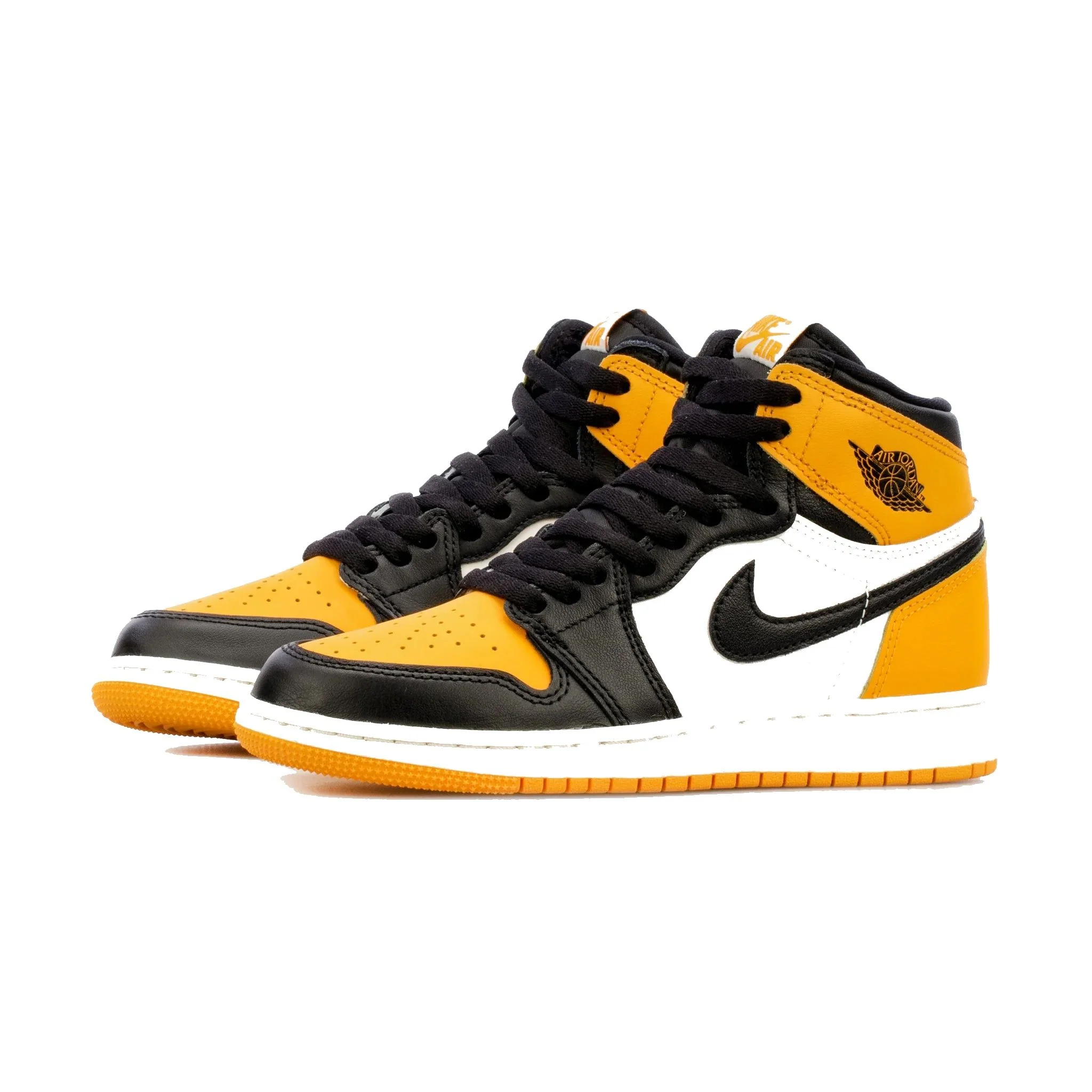 Nike Kids' Jordan 1 Retro High OG Shoes - Taxi Yellow / Black Sail - Image 2