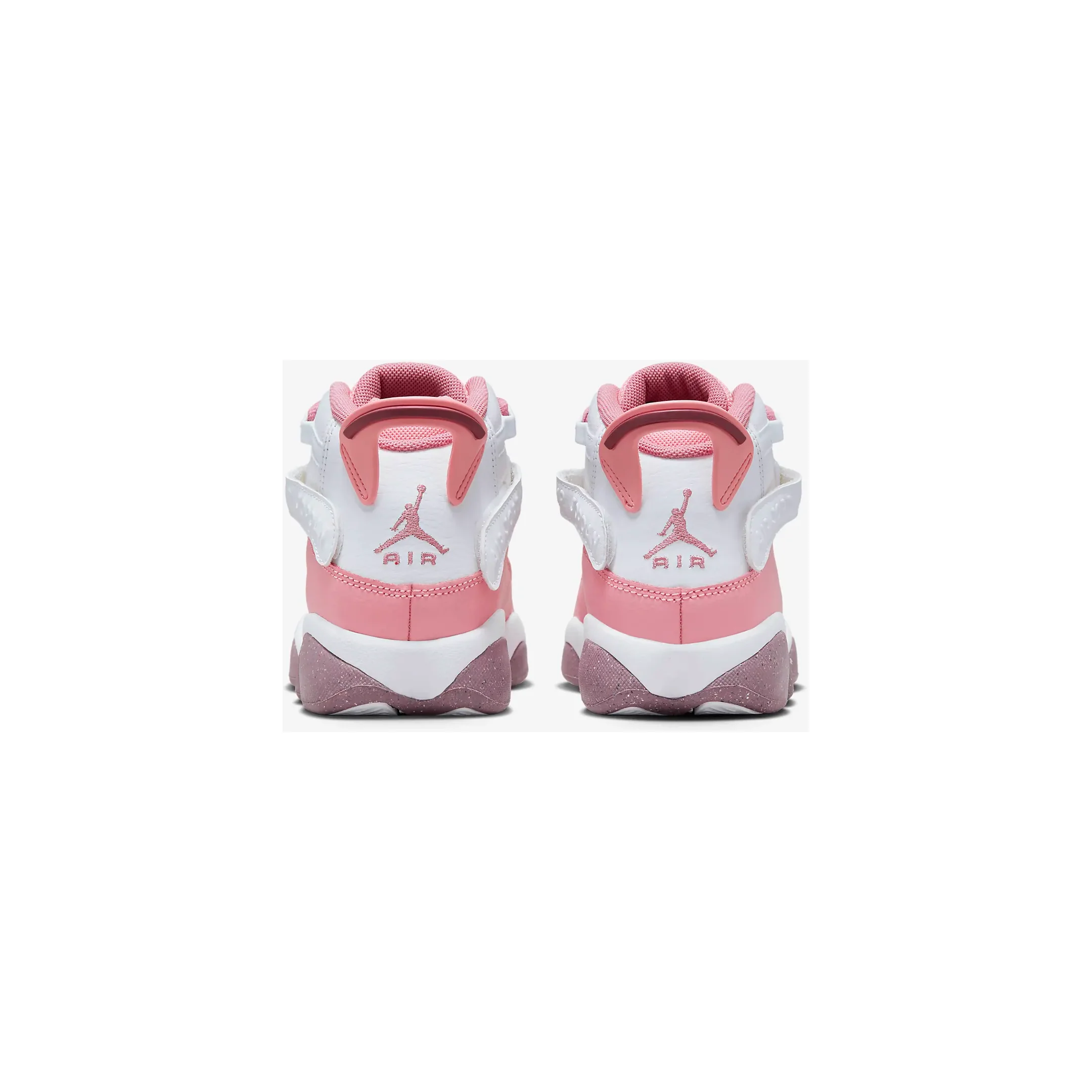 Kids' Jordan 6 Rings Shoes - Coral Chalk / White / Desert Berry - Image 7