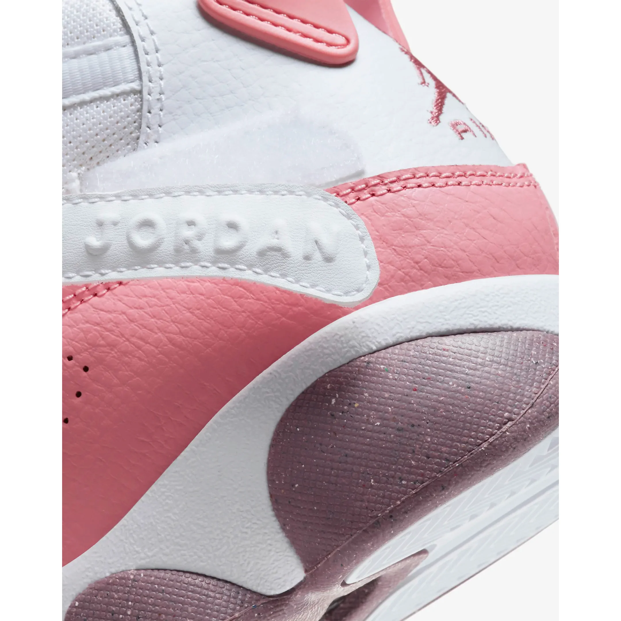 Kids' Jordan 6 Rings Shoes - Coral Chalk / White / Desert Berry - Image 9