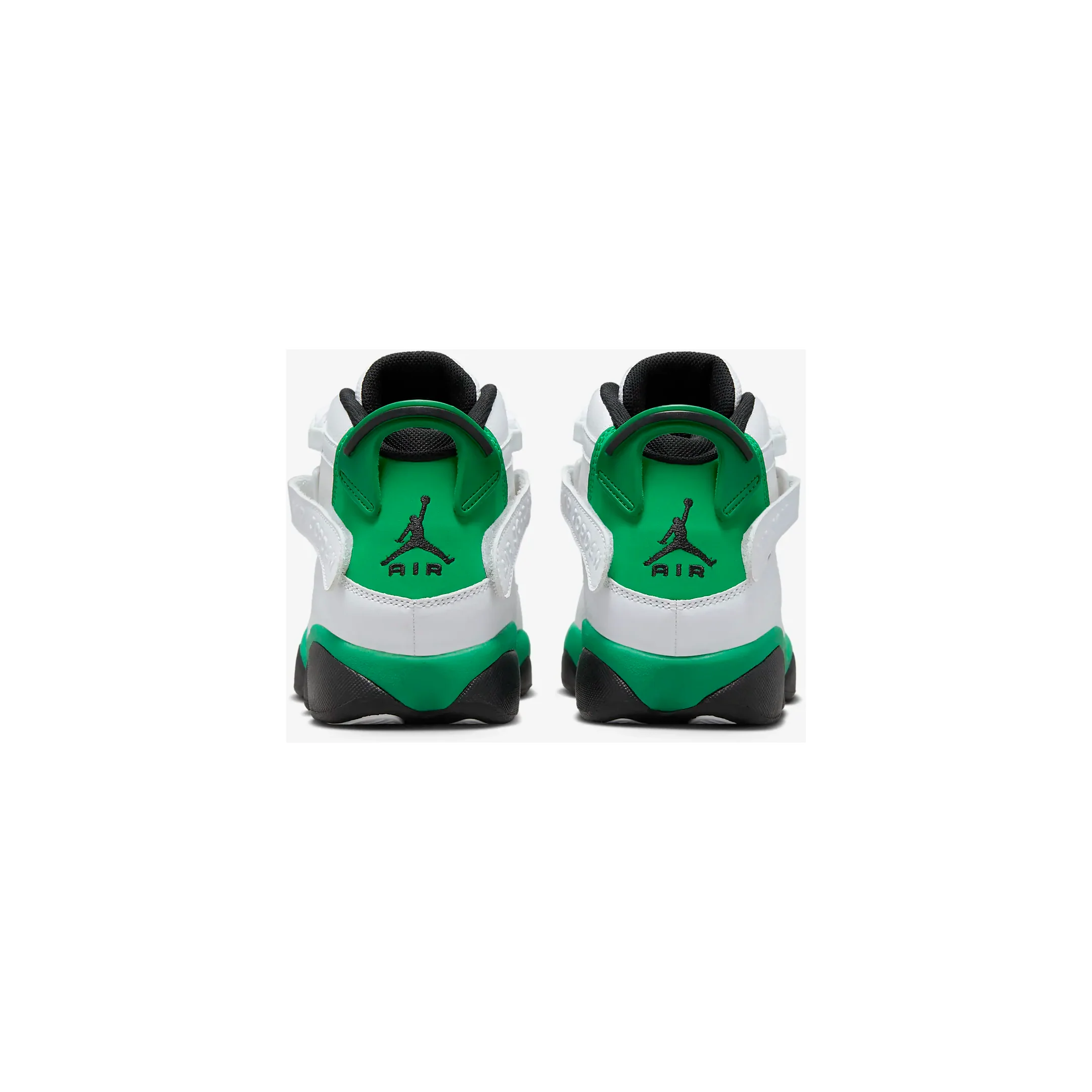 Kids' Jordan 6 Rings Shoes - White / Black / Lucky Green - Image 7