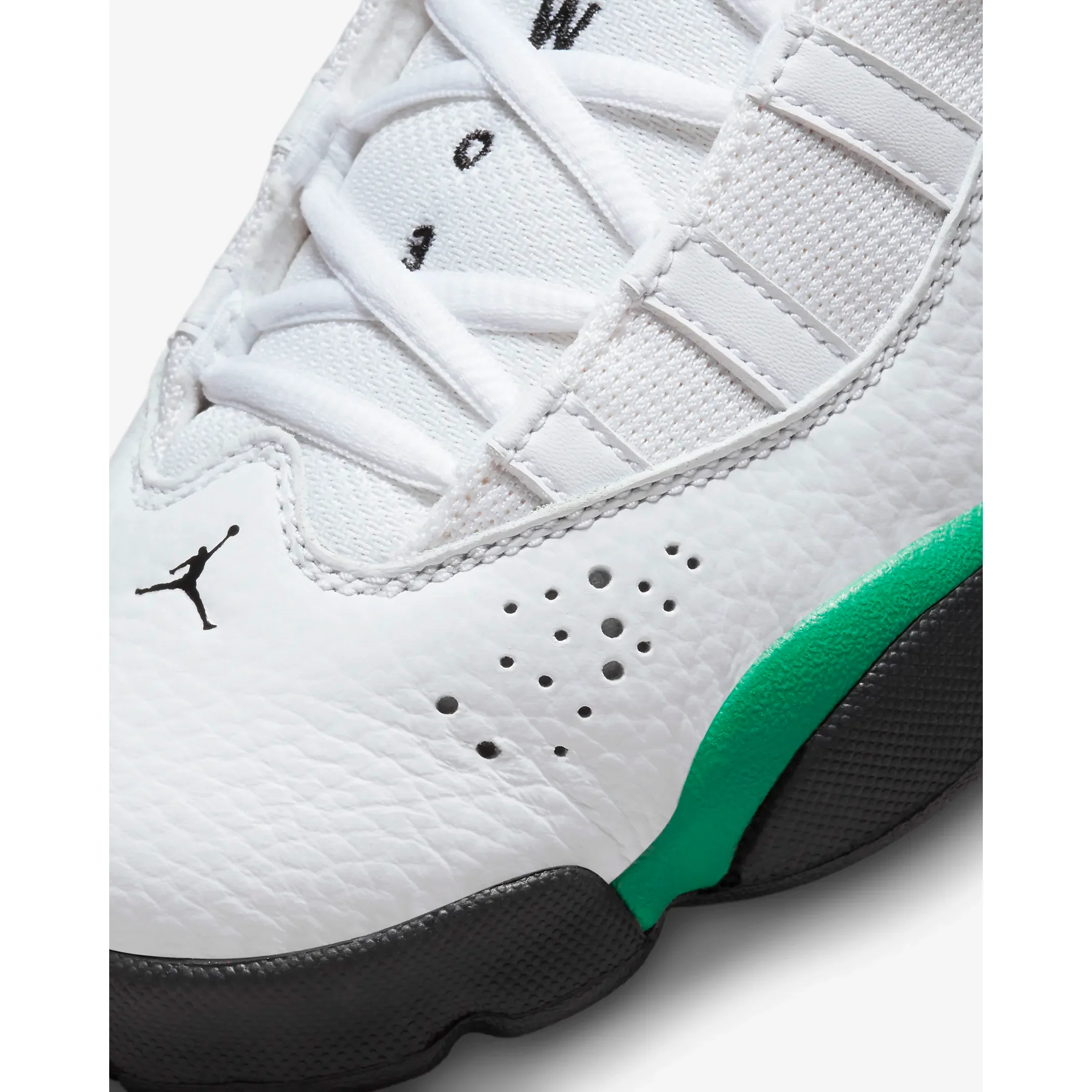 Kids' Jordan 6 Rings Shoes - White / Black / Lucky Green - Image 8