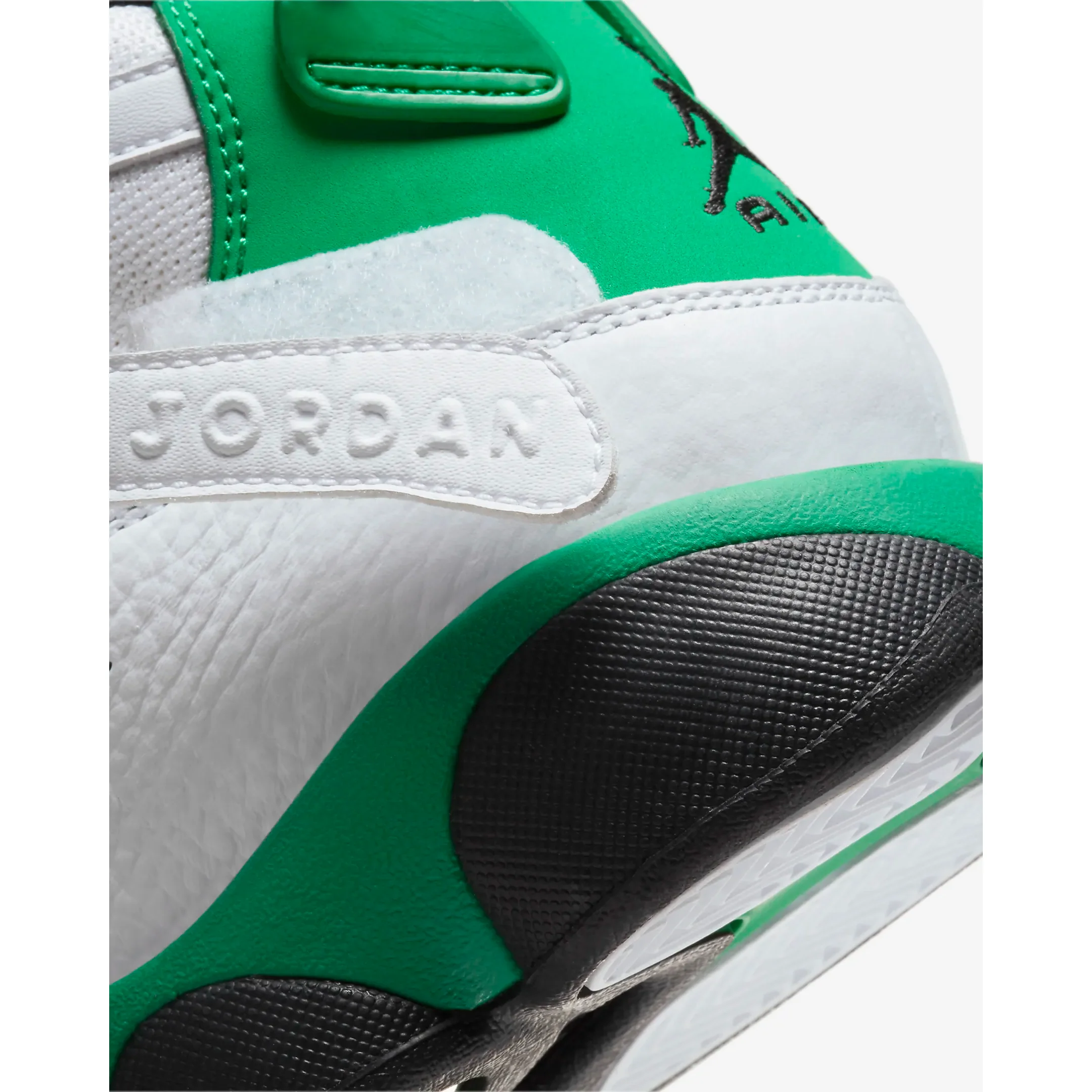 Kids' Jordan 6 Rings Shoes - White / Black / Lucky Green - Image 9