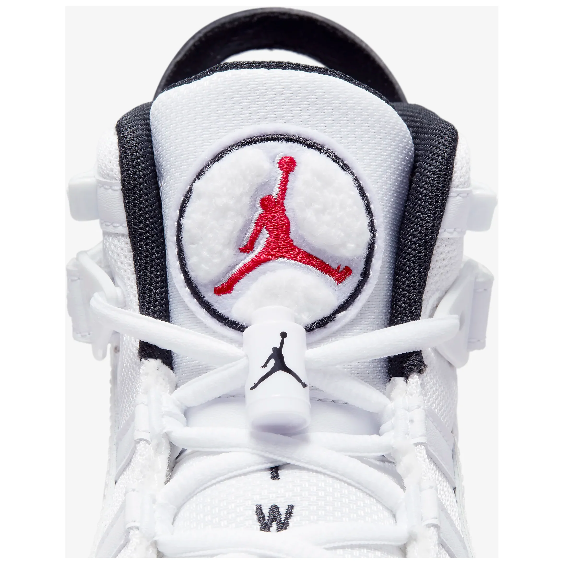 Kids' Jordan 6 Rings Shoes - White / Black / University Red - Image 10