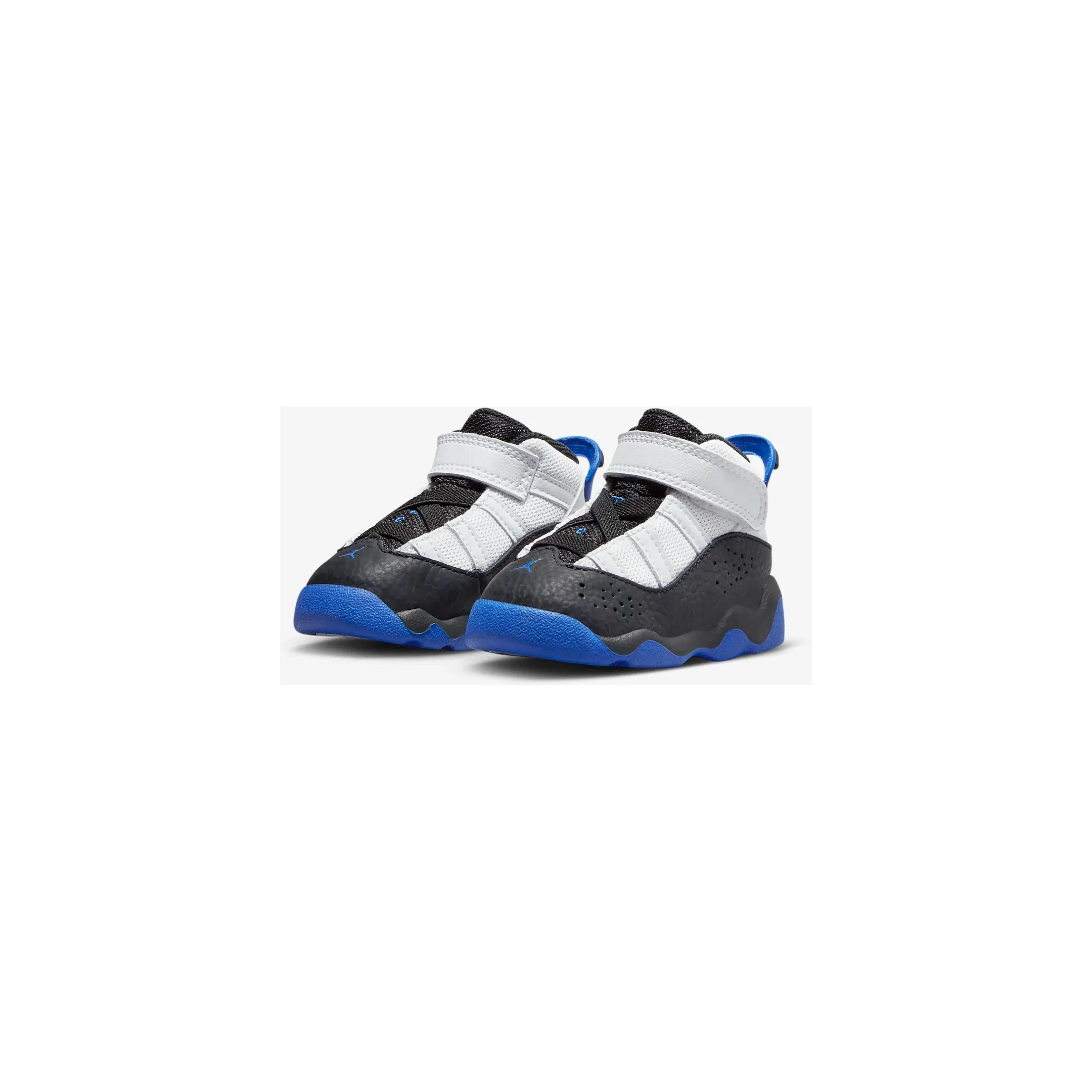 Kids' Jordan 6 Rings TD Shoes - White / Black / Game Royal - Image 6