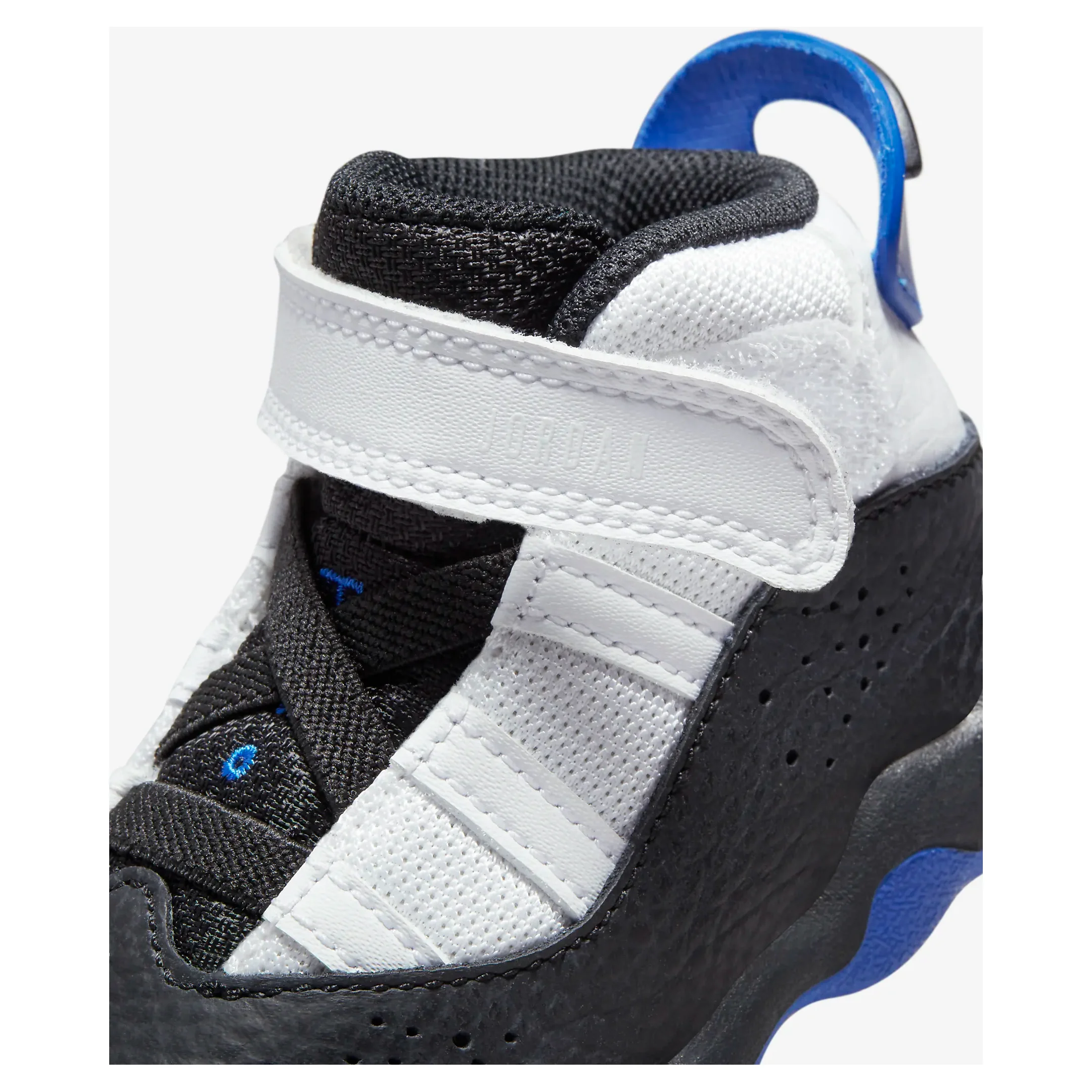 Kids' Jordan 6 Rings TD Shoes - White / Black / Game Royal - Image 9