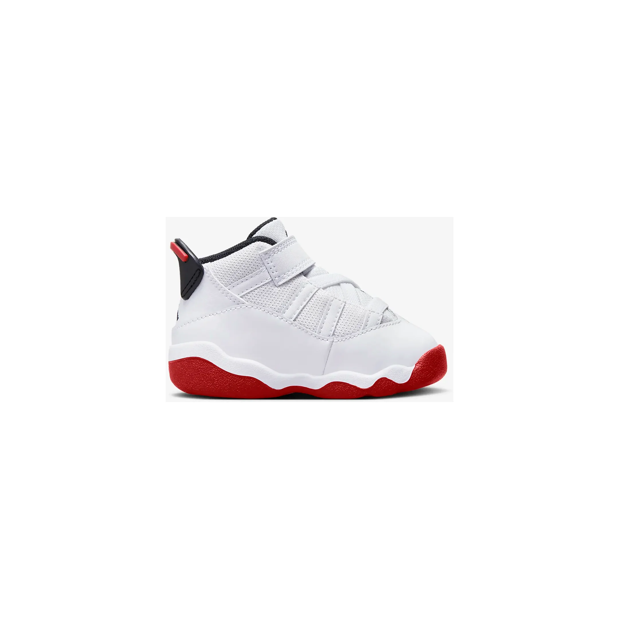 Kids' Jordan 6 Rings TD Shoes - White / Black / University Red - Image 4