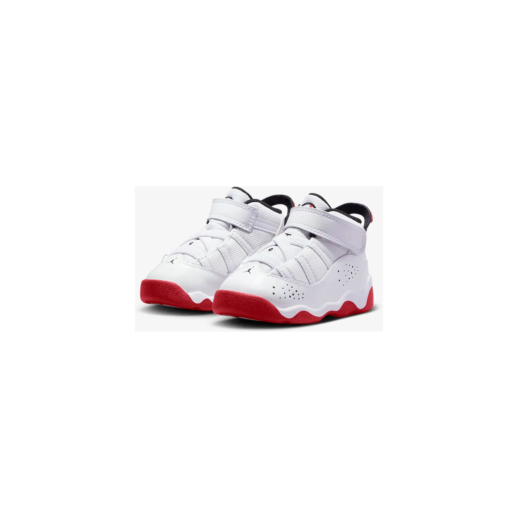 Kids' Jordan 6 Rings TD Shoes - White / Black / University Red - Image 6