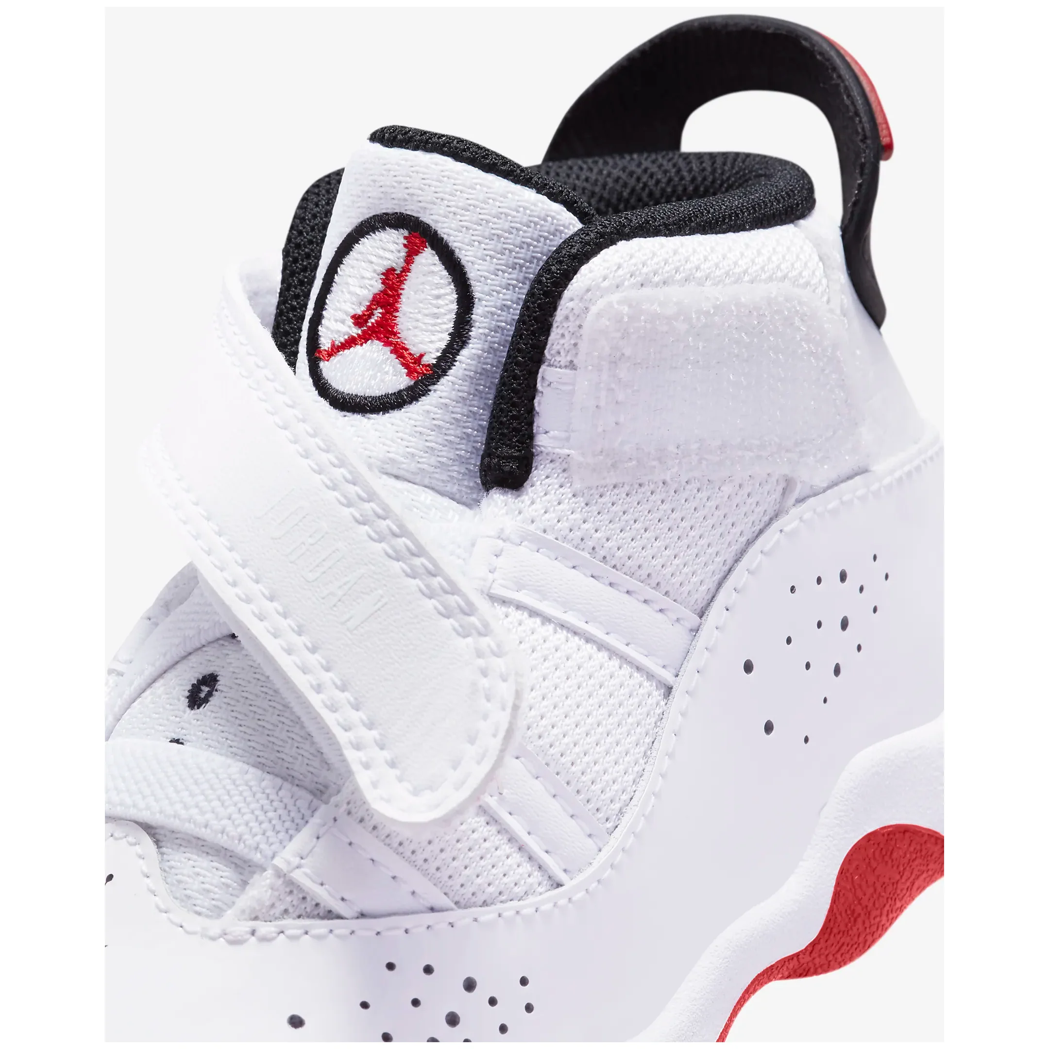 Kids' Jordan 6 Rings TD Shoes - White / Black / University Red - Image 9