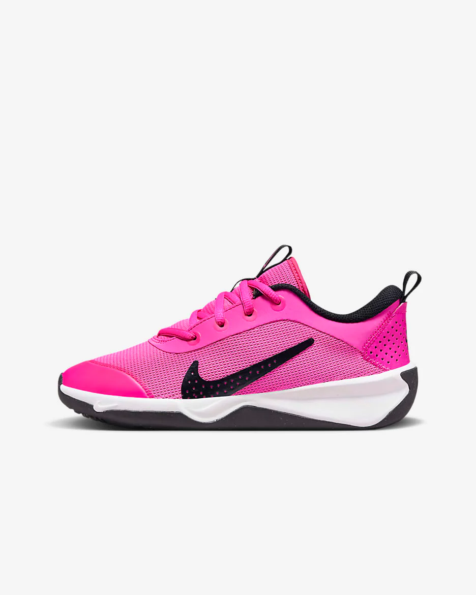 Nike Kids' Omni Multi-Court Shoes - Laser Fuchsia / Black / White - Image 3