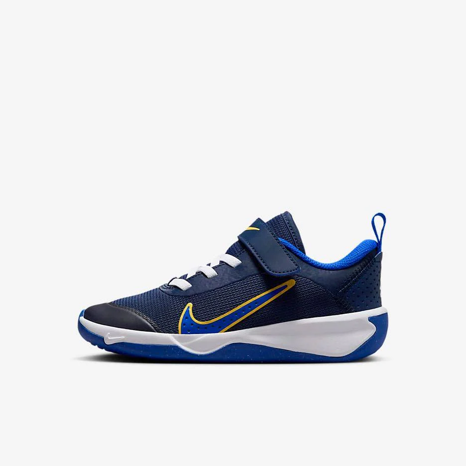 Nike Kids' Omni Multi Court Shoes - Midnight Navy / Saturn Gold / White / Hyper Royal - Image 2