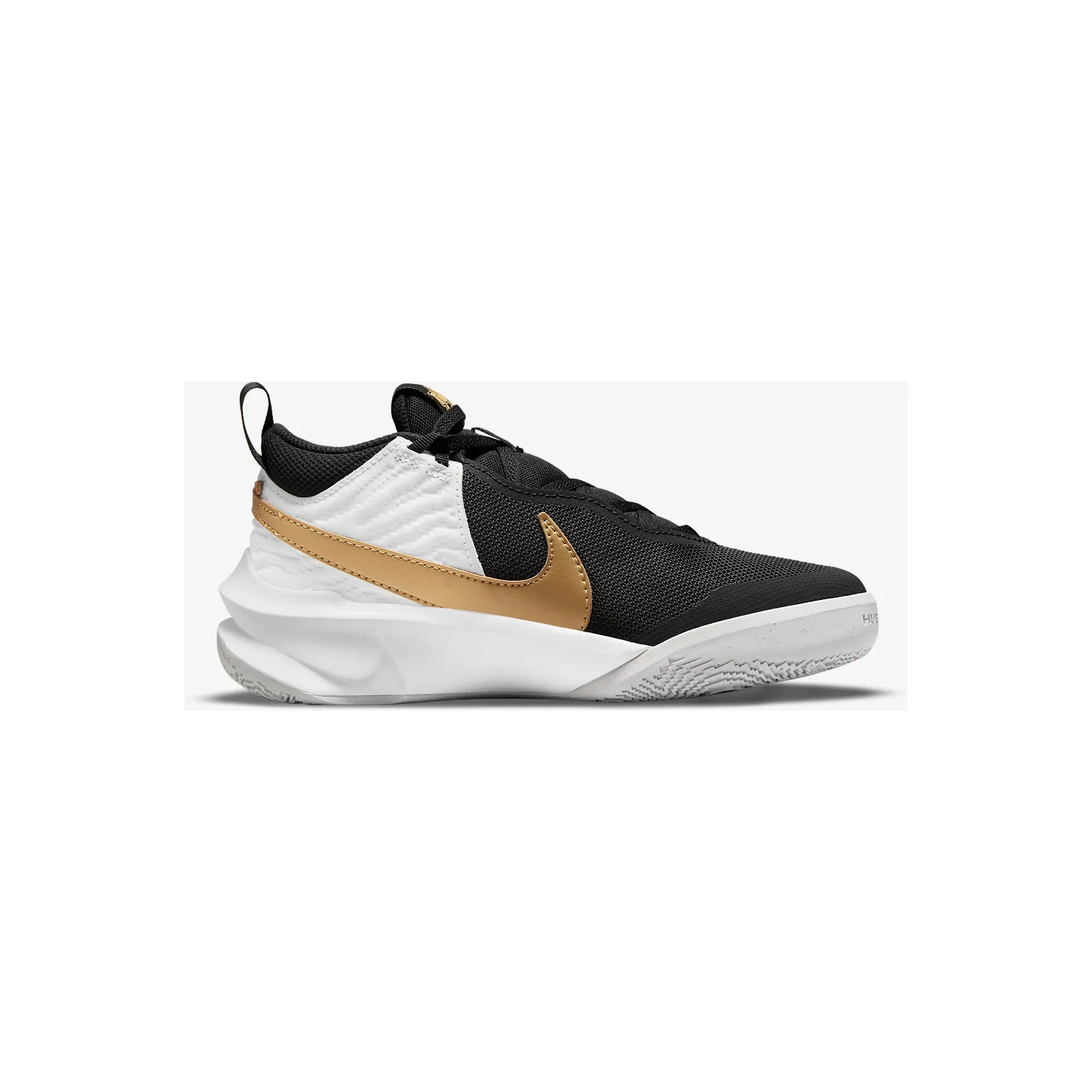 Nike Kids' Team Hustle D 10 Shoes - Black / White / Photon Dust / Metallic Gold - Image 4