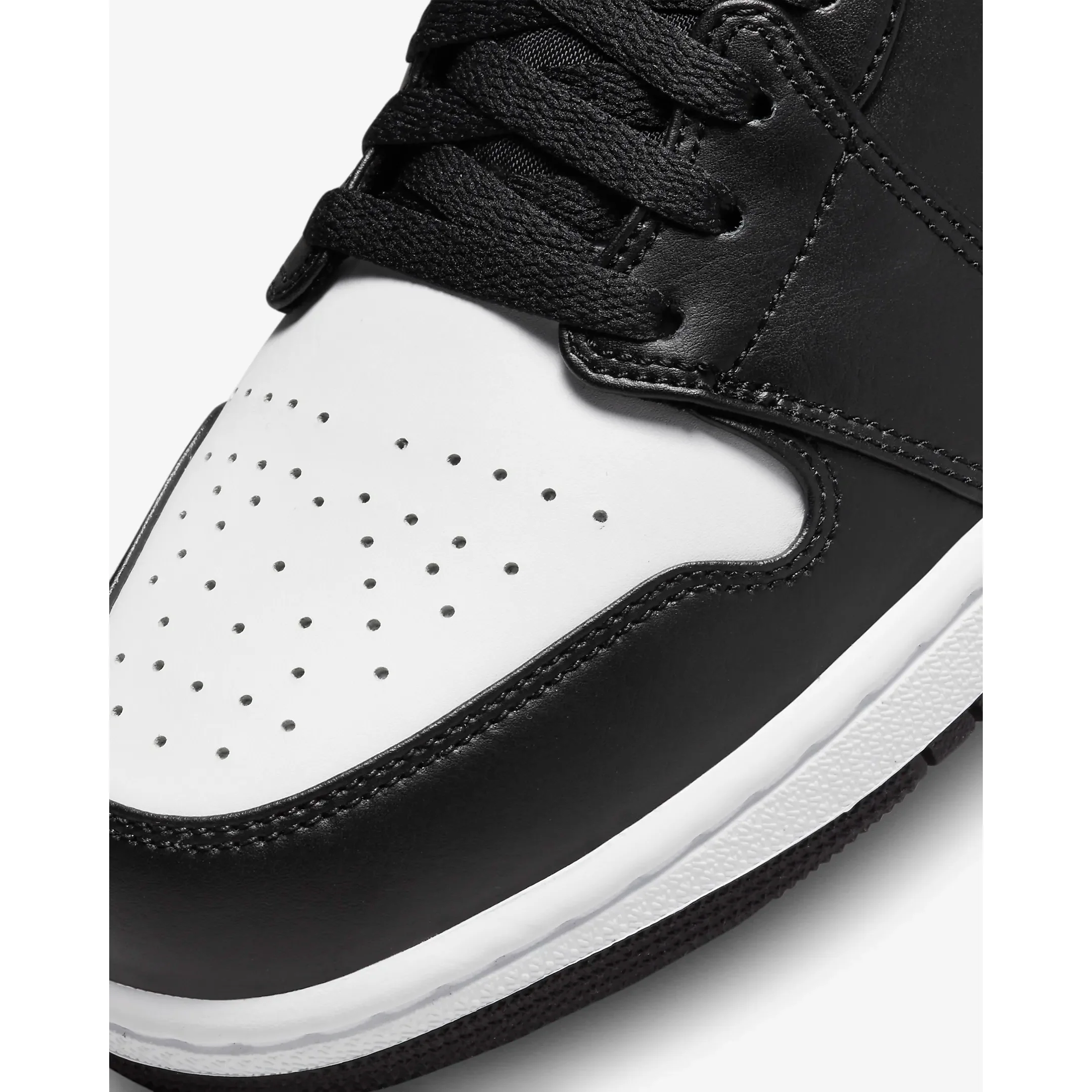 Nike Men's Air Jordan 1 Low Shoes - Black / White / Fire Red - Image 8