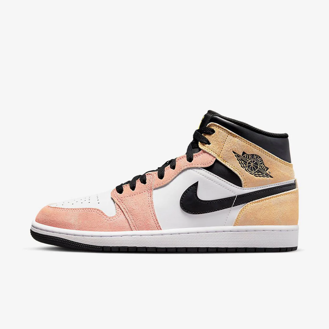 Nike Men's Air Jordan 1 Mid SE Shoes - Magic Ember / Sundial / White / Black - Image 3