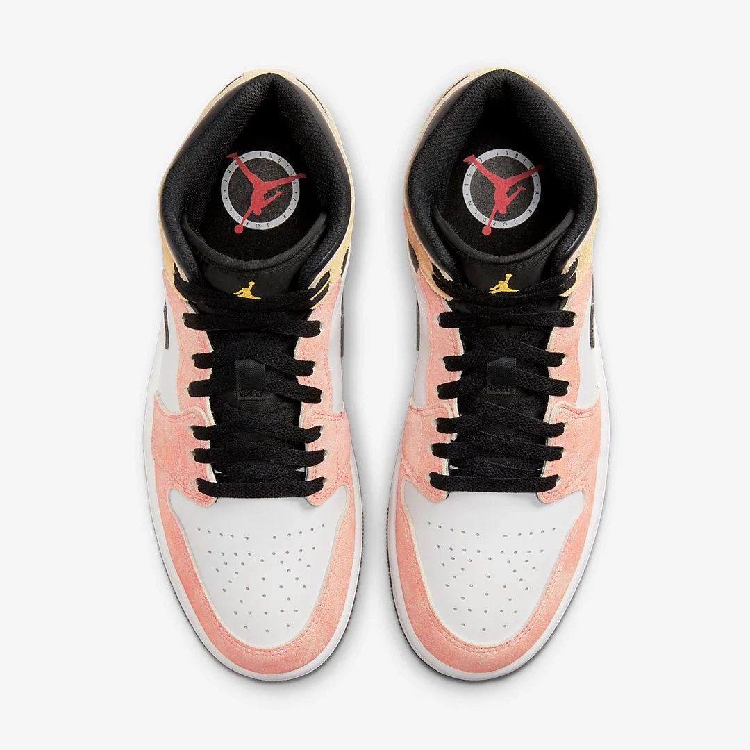 Nike Men's Air Jordan 1 Mid SE Shoes - Magic Ember / Sundial / White / Black - Image 4