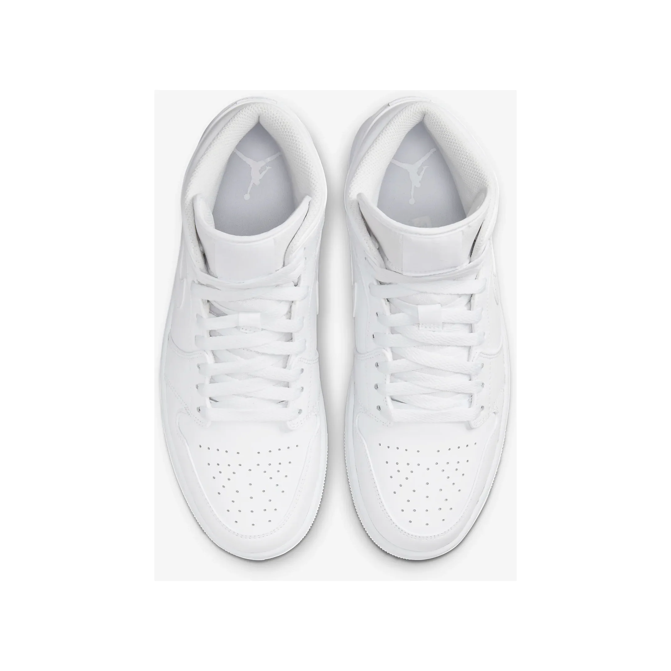 Nike Men's Air Jordan 1 Mid Shoes - All White - Image 5
