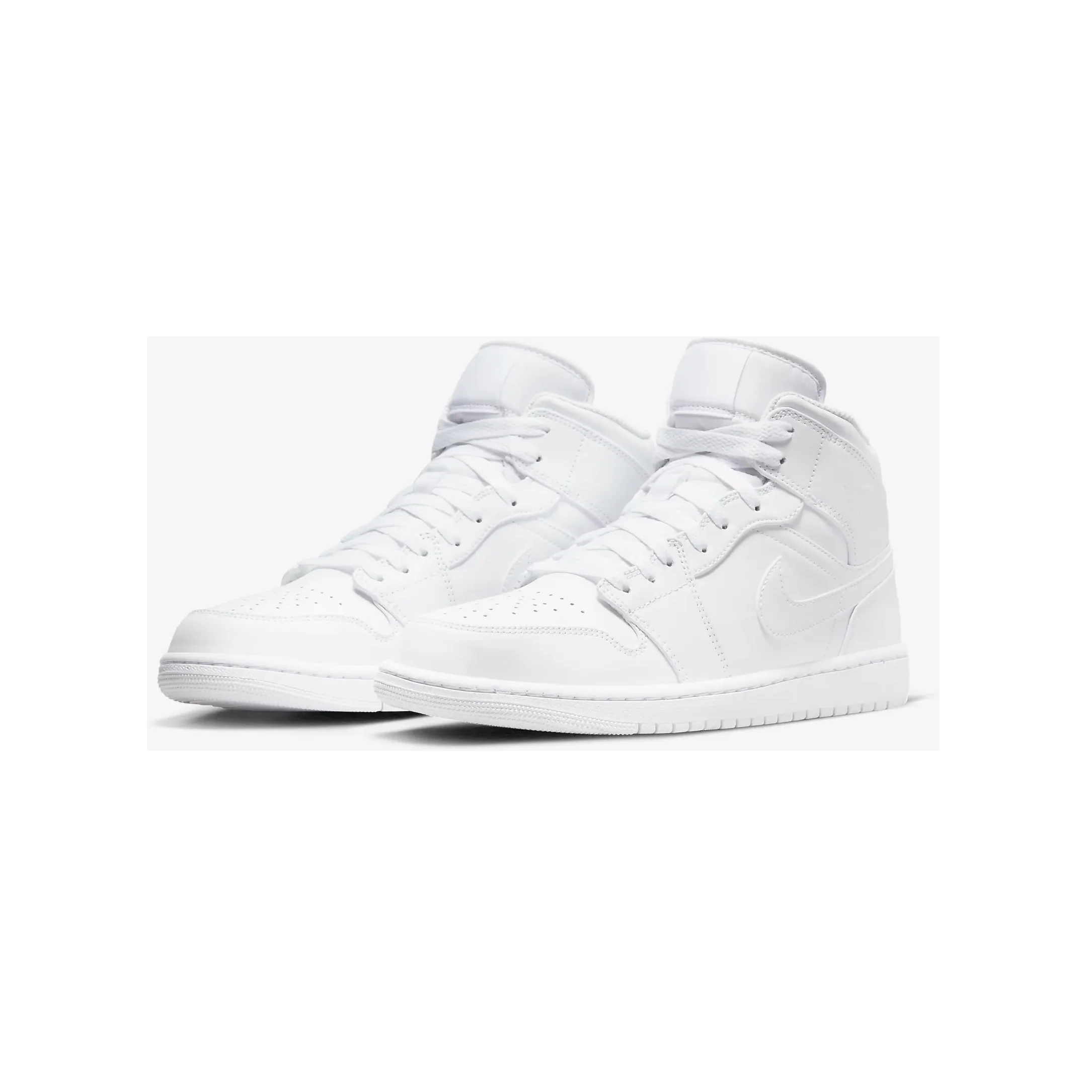 Nike Men's Air Jordan 1 Mid Shoes - All White - Image 6
