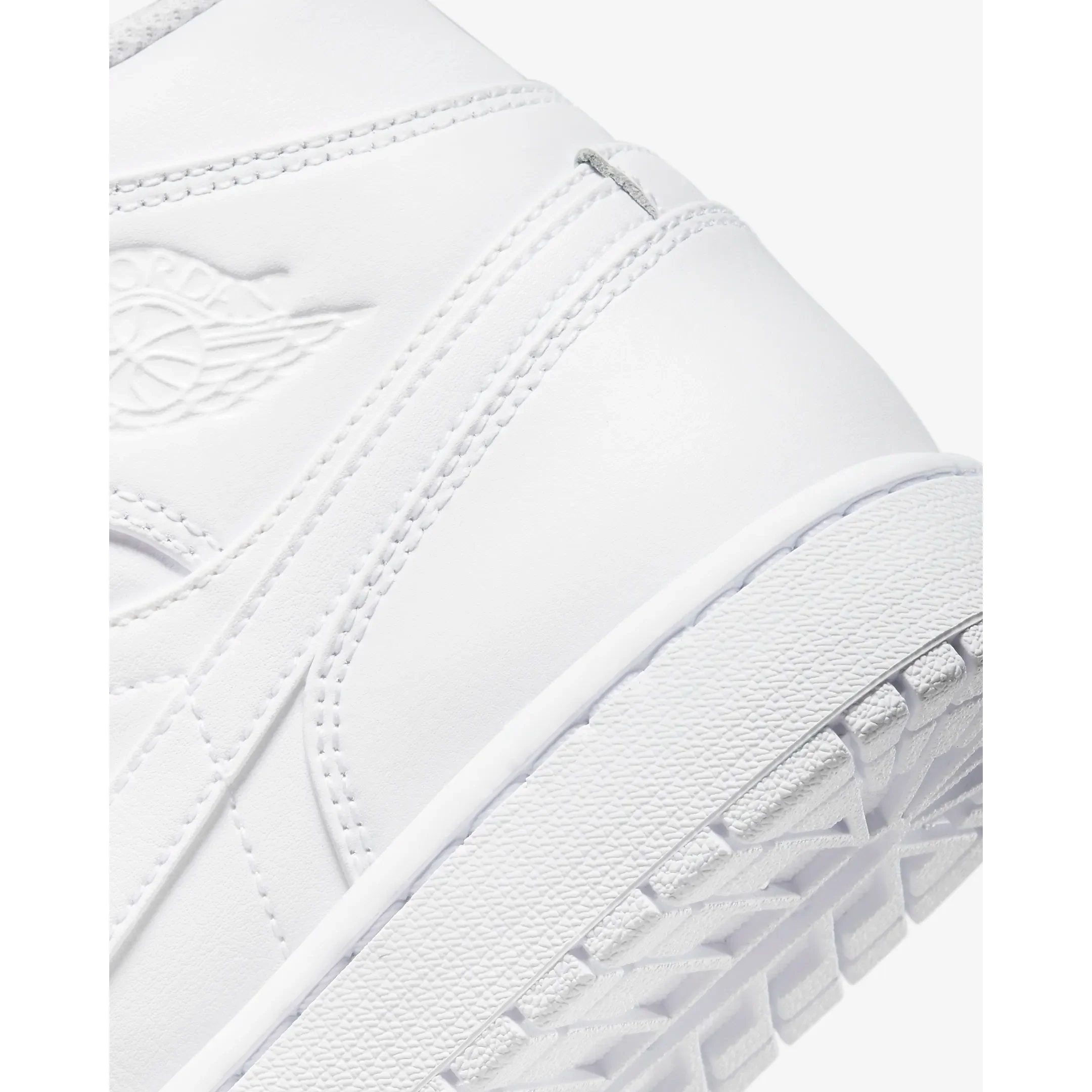Nike Men's Air Jordan 1 Mid Shoes - All White - Image 9