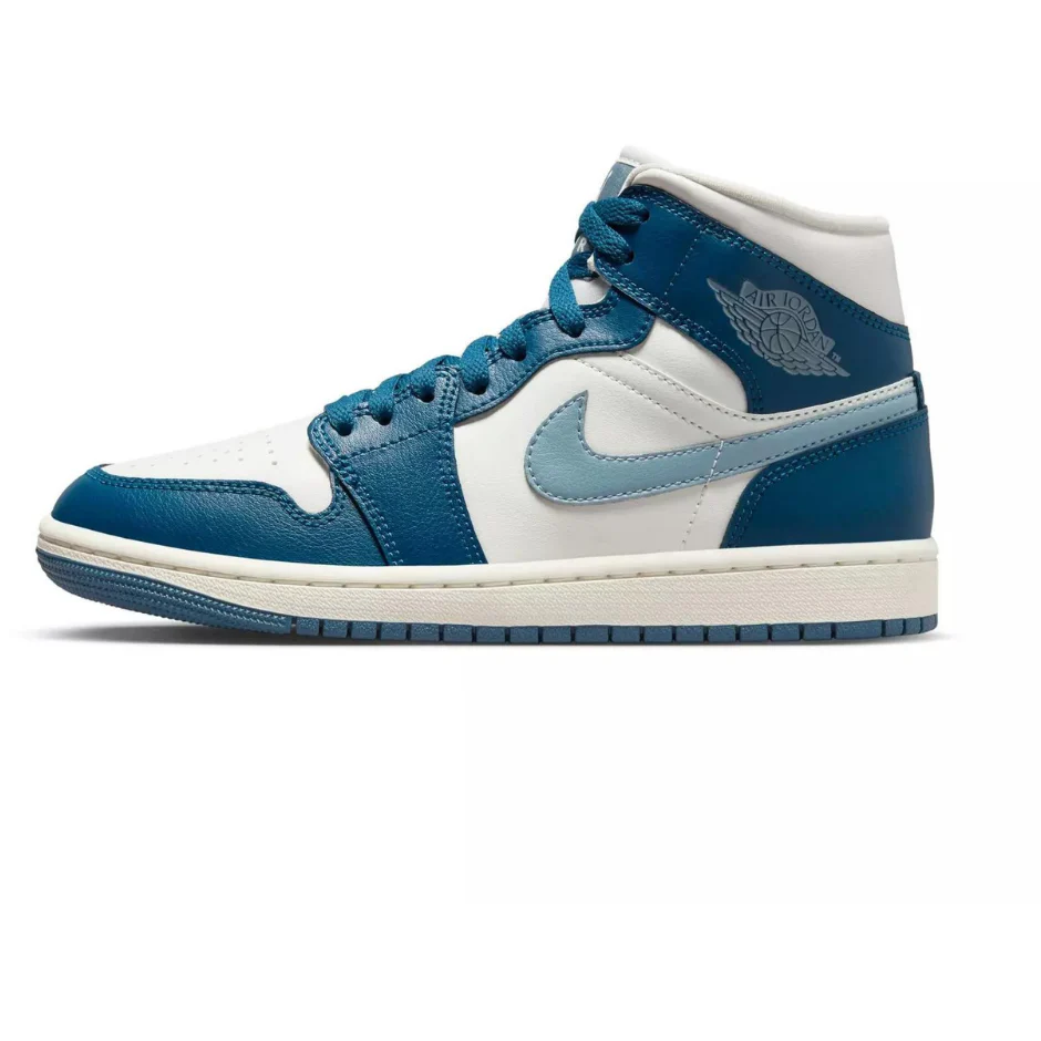 Nike Men's Air Jordan 1 Mid Shoes - French Blue / Sail / Ozone Blue - Image 3