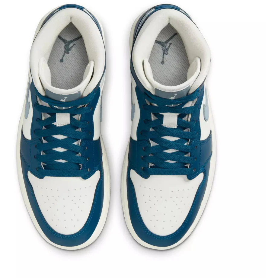 Nike Men's Air Jordan 1 Mid Shoes - French Blue / Sail / Ozone Blue - Image 4