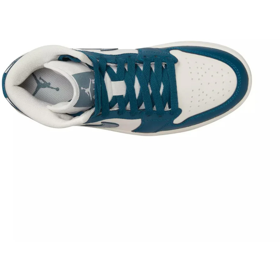 Nike Men's Air Jordan 1 Mid Shoes - French Blue / Sail / Ozone Blue - Image 6