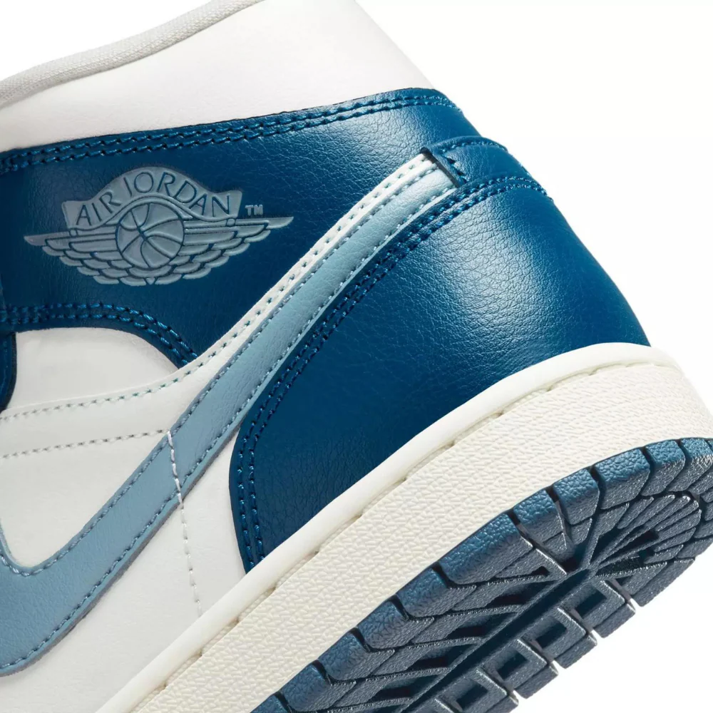 Nike Men's Air Jordan 1 Mid Shoes - French Blue / Sail / Ozone Blue - Image 9