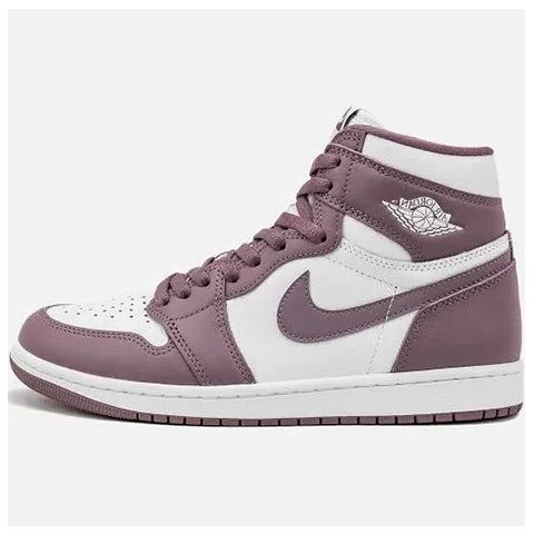 Nike Men's Air Jordan 1 Retro High OG Shoes - White / Mauve / White - Image 3