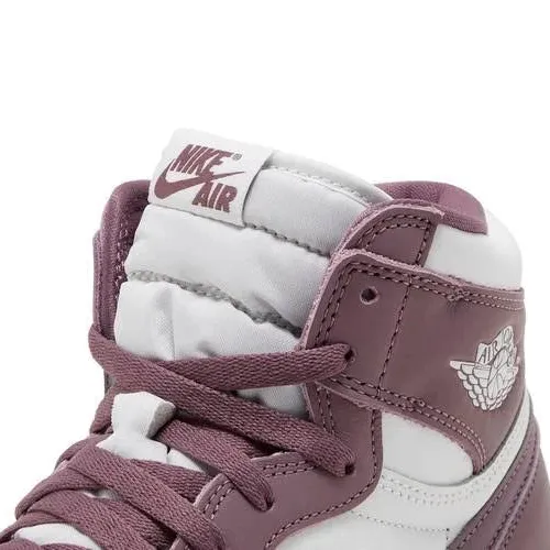 Nike Men's Air Jordan 1 Retro High OG Shoes - White / Mauve / White - Image 7