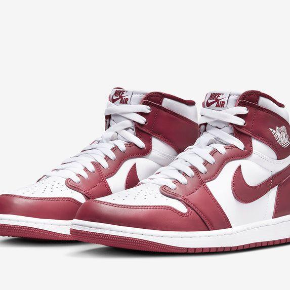 Nike Men's Air Jordan 1 Retro High OG Shoes - White / Team Red - Image 2