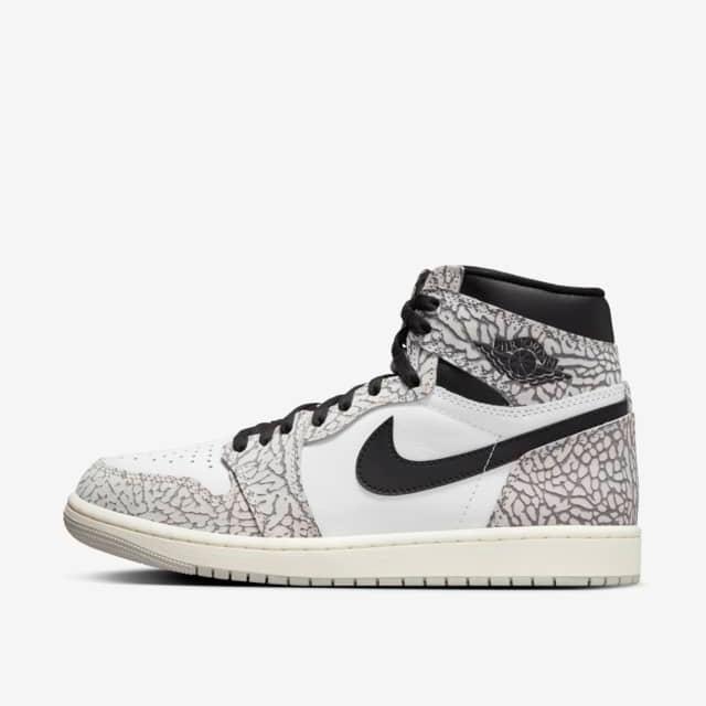 Nike Men's Air Jordan 1 Retro OG Shoes - Tech Grey / Muslin / Black / White - Image 3