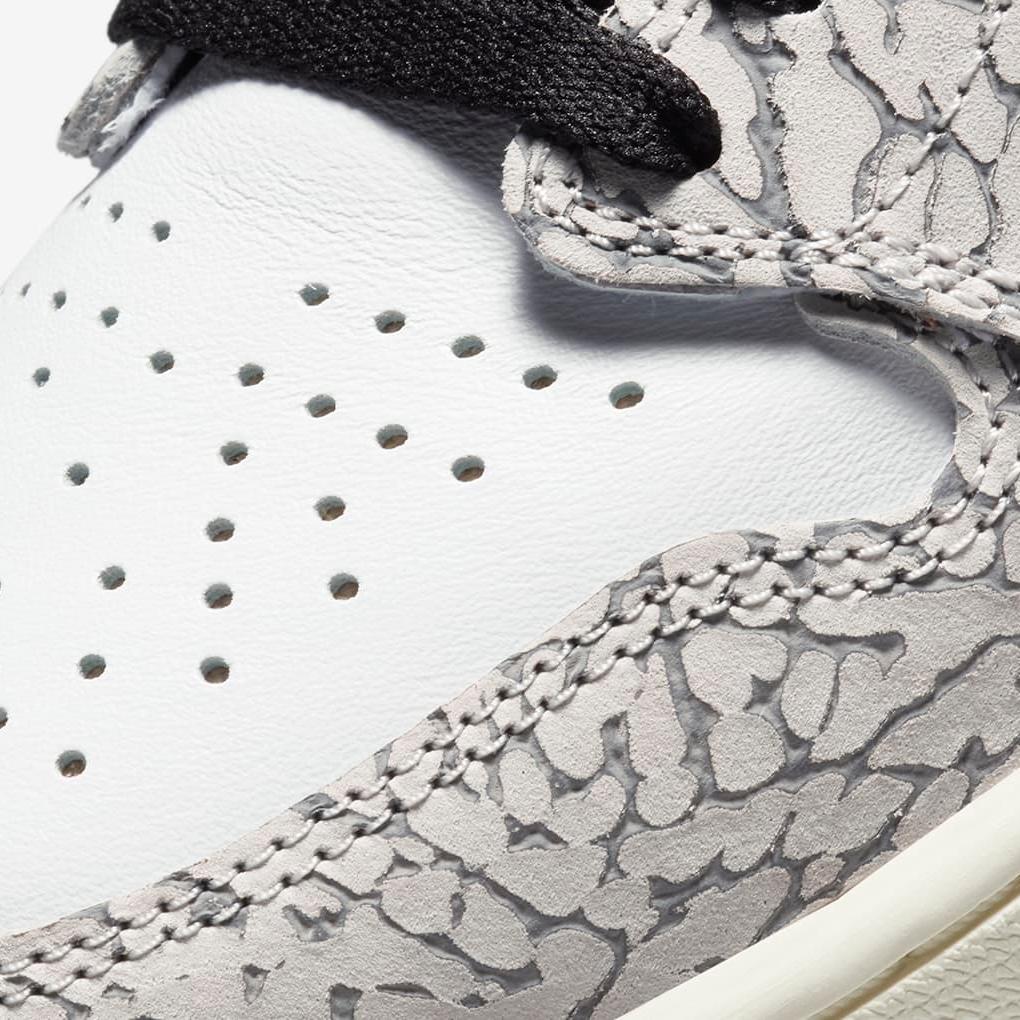 Nike Men's Air Jordan 1 Retro OG Shoes - Tech Grey / Muslin / Black / White - Image 8