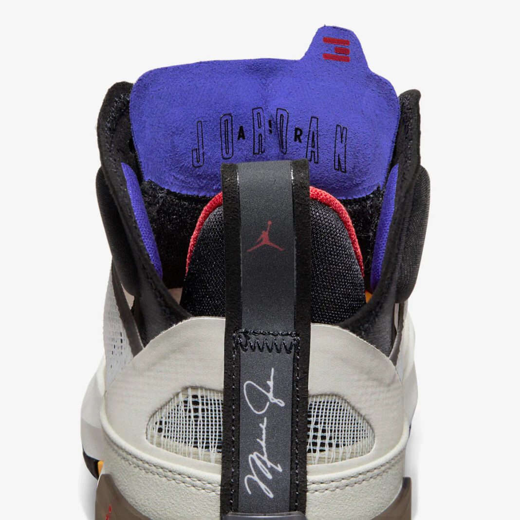 Nike Men's Air Jordan 37 Shoes - Light Bone / Fire Red / Dark Concord - Image 6
