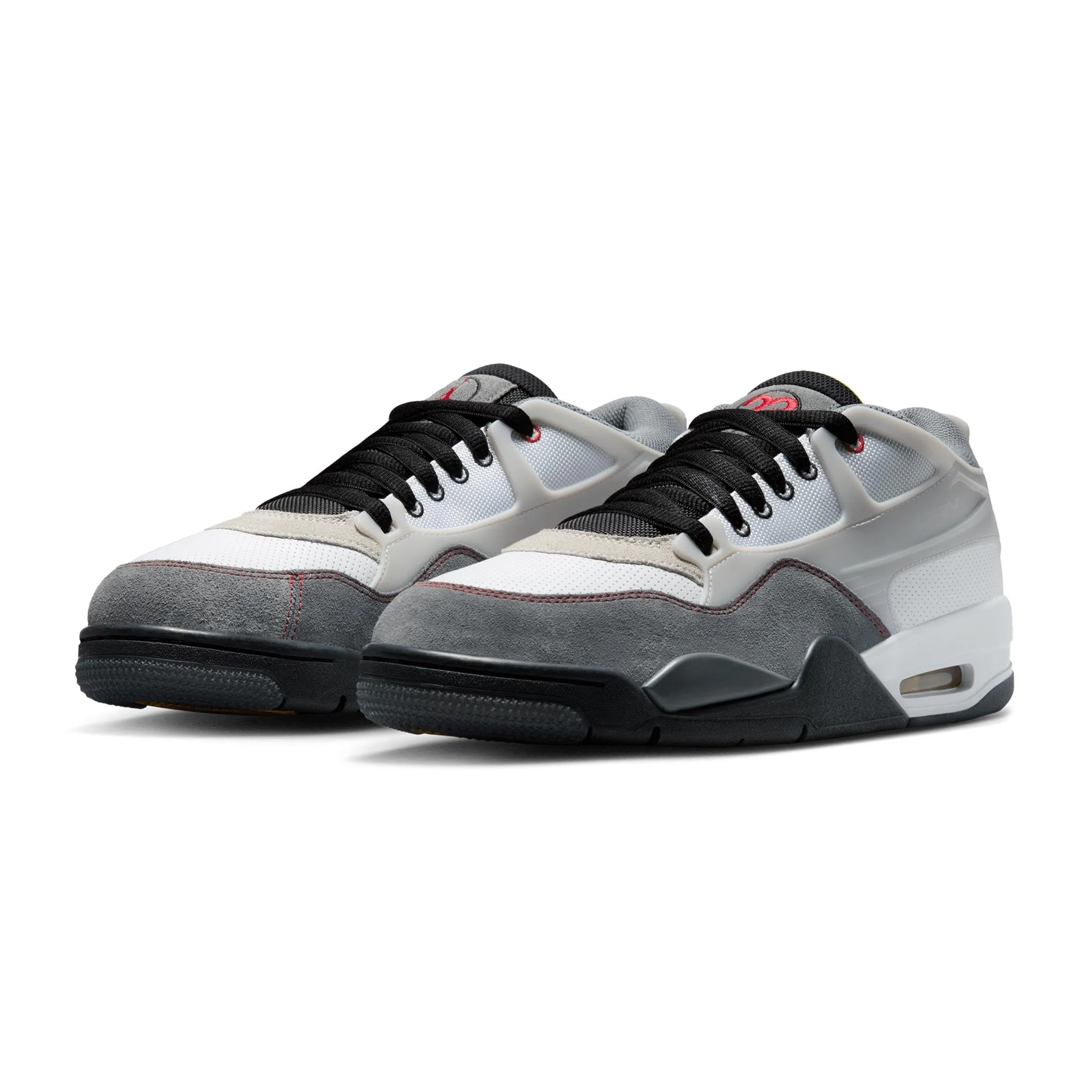 Nike Men's Air Jordan 4 Rm Premium Shoes - White / Black / Smoke Grey / Fire Red - Image 2