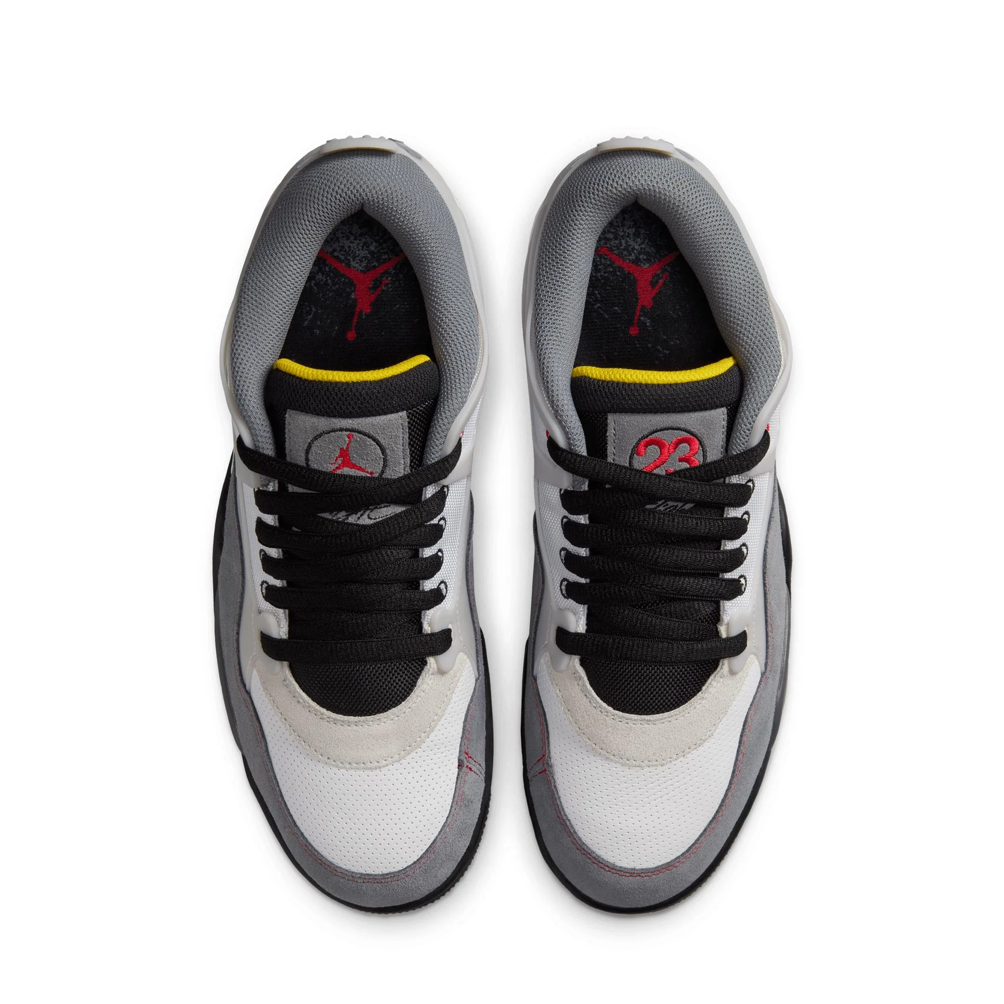 Nike Men's Air Jordan 4 Rm Premium Shoes - White / Black / Smoke Grey / Fire Red - Image 3