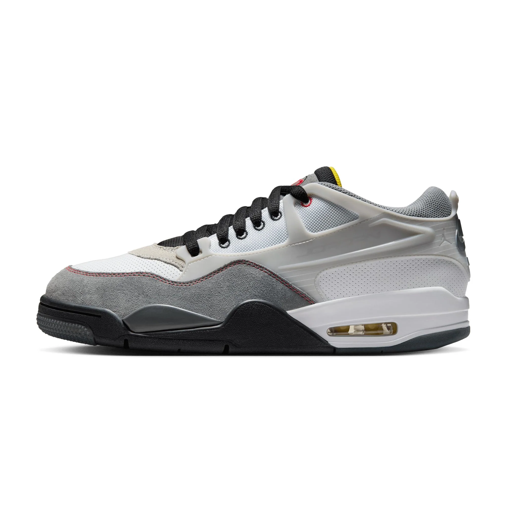 Nike Men's Air Jordan 4 Rm Premium Shoes - White / Black / Smoke Grey / Fire Red - Image 4