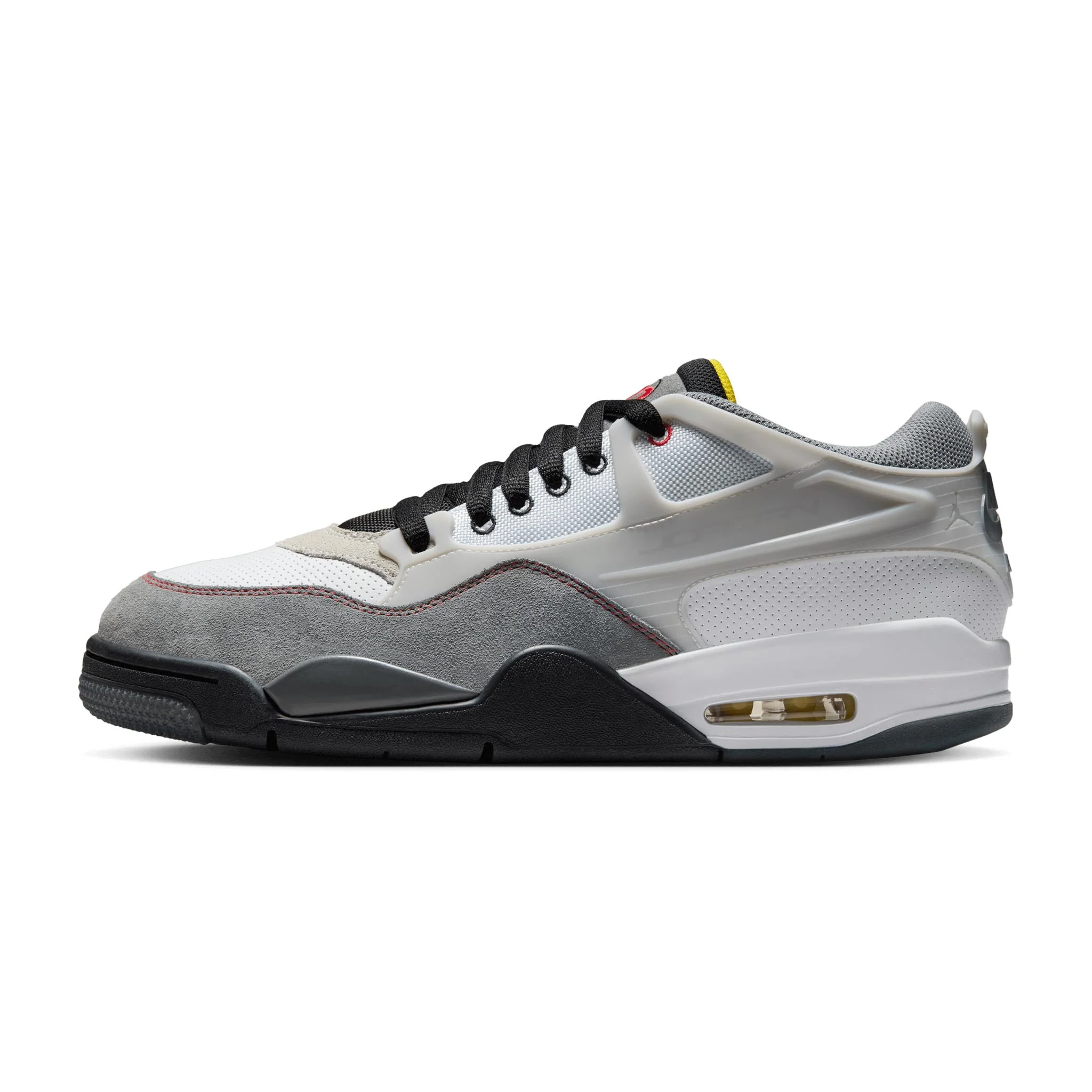 Nike Men's Air Jordan 4 Rm Premium Shoes - White / Black / Smoke Grey / Fire Red - Image 5