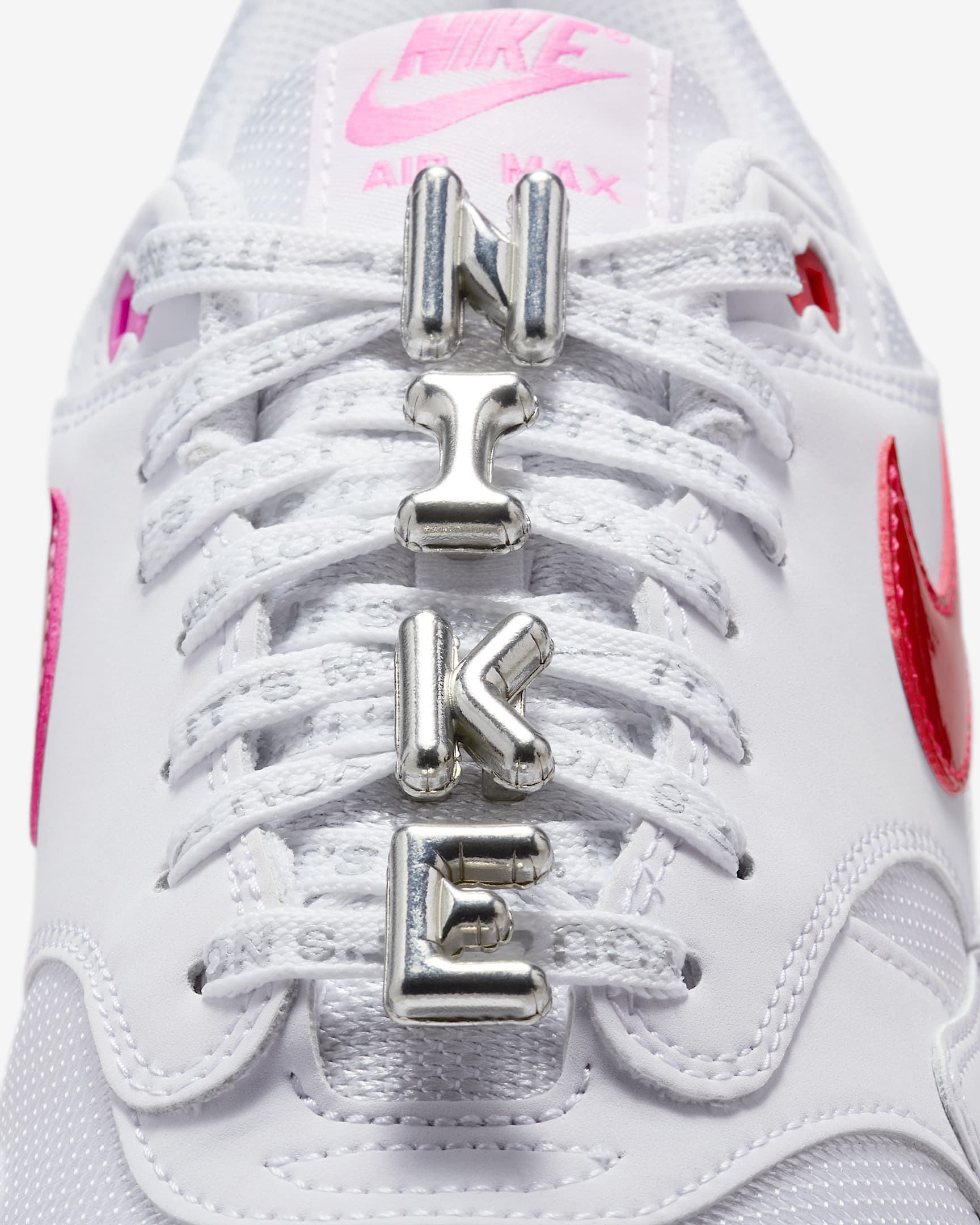 Nike Men's Air Max 1 Premium Shoes - White / Playful Pink / University Red - Image 10