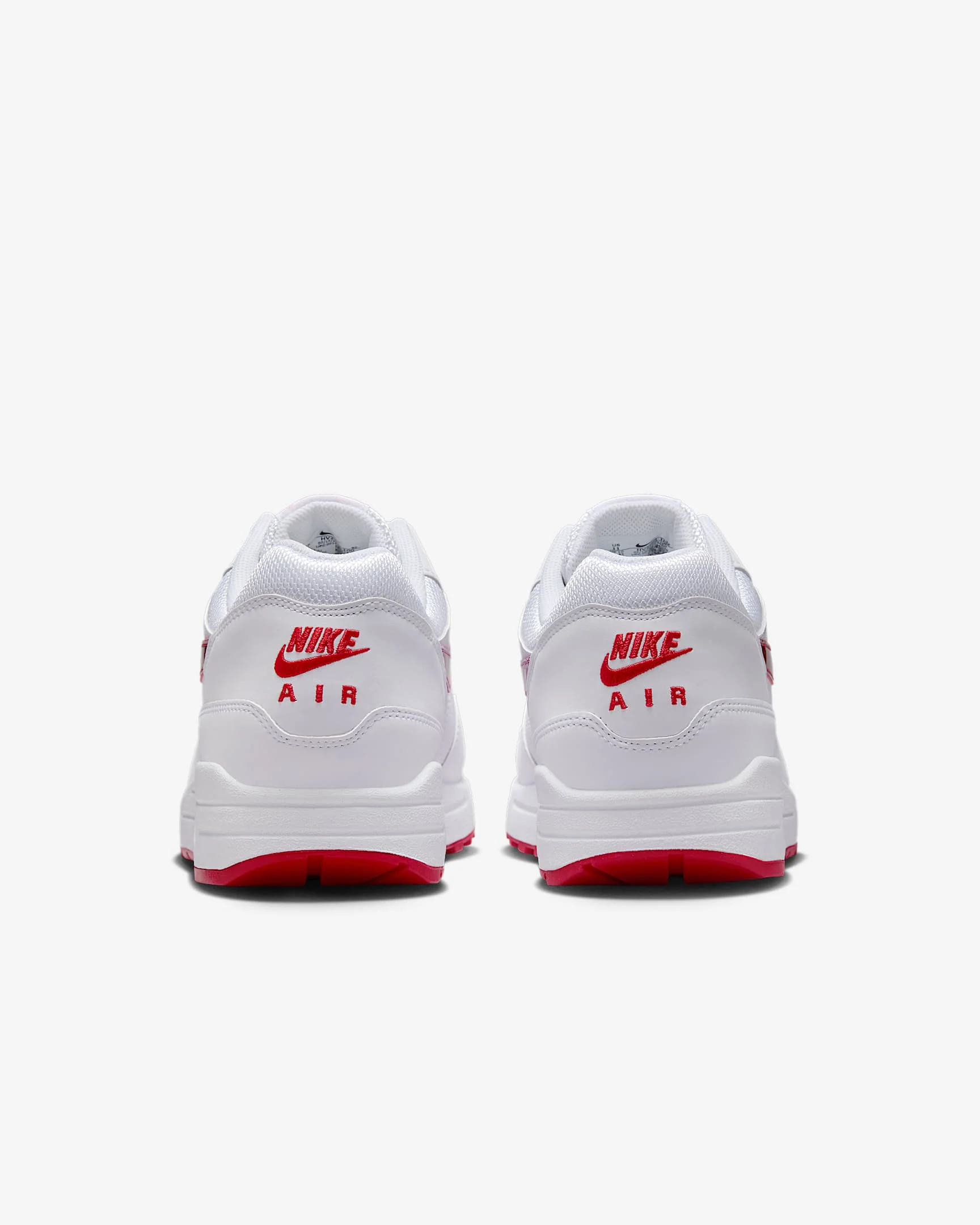 Nike Men's Air Max 1 Premium Shoes - White / Playful Pink / University Red - Image 7