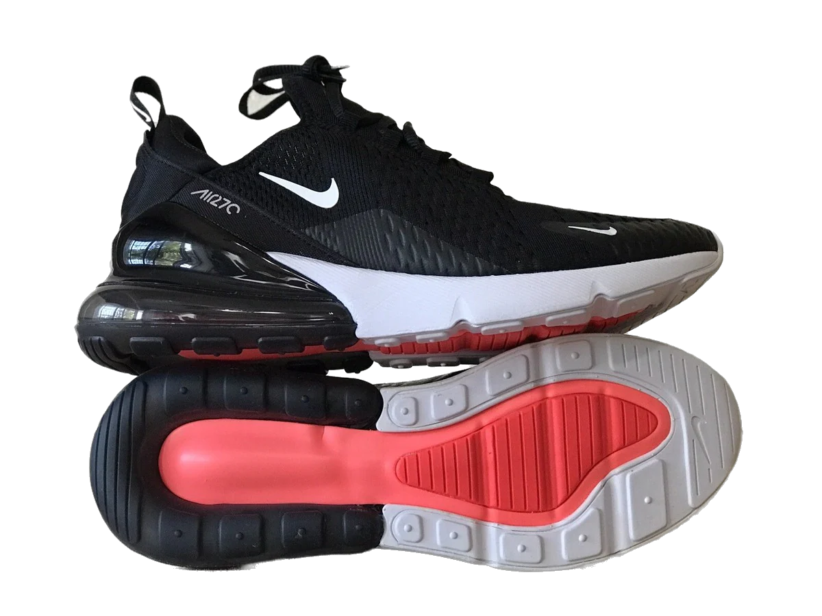 Nike Men's Air Max 270 Shoes - Black / White - Image 5