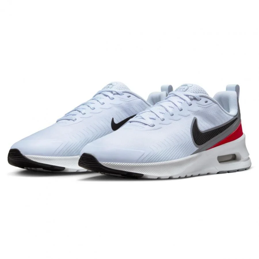 Nike Men's Air Max Nuaxis Shoes - Football Grey / Black / White / Gym Red - Image 2