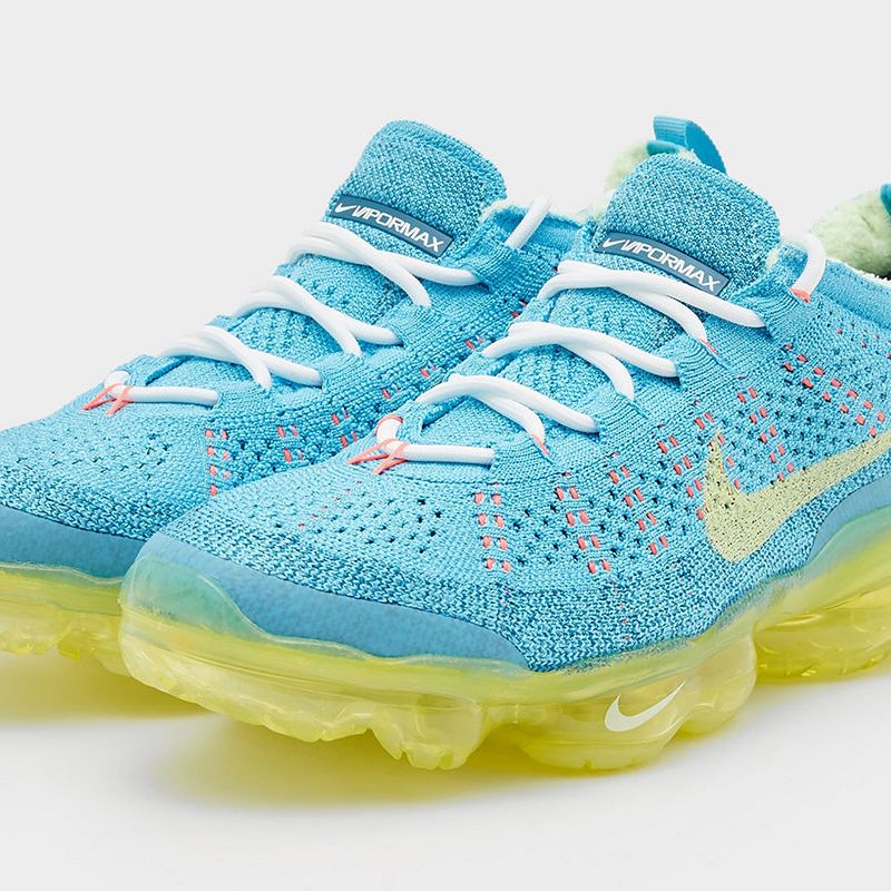 Nike Men's Air Vapormax 2023 Flyknit Shoes - Baltic Blue / Citron Tint / Green Abyss - Image 2