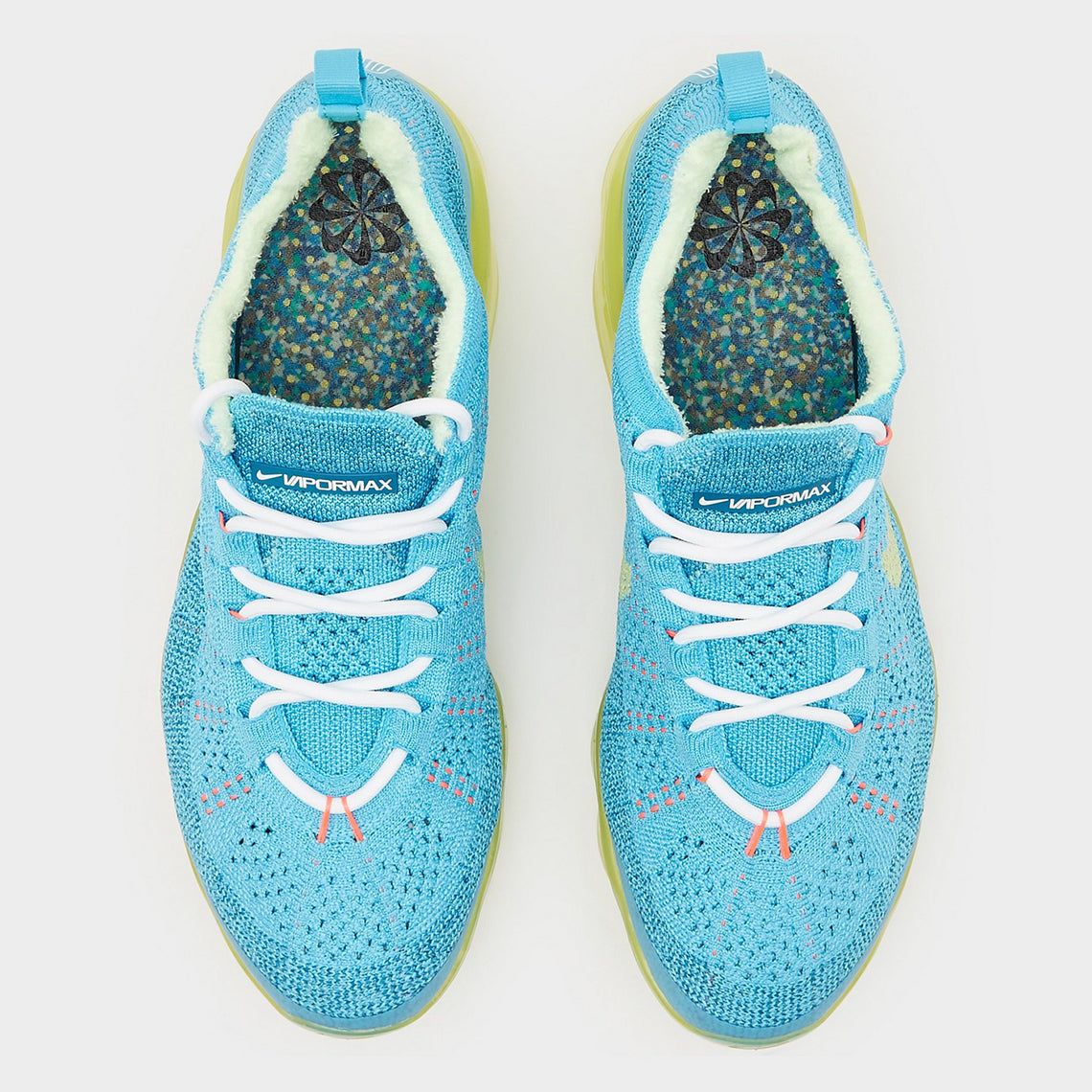Nike Men's Air Vapormax 2023 Flyknit Shoes - Baltic Blue / Citron Tint / Green Abyss - Image 6