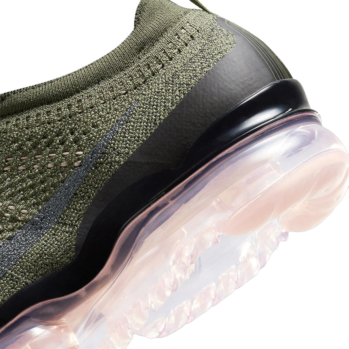 Nike Men's Air Vapormax 2023 Flyknit Shoes - Medium Olive / Pink Oxford / Black / Black - Image 4