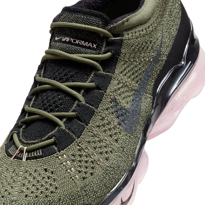 Nike Men's Air Vapormax 2023 Flyknit Shoes - Medium Olive / Pink Oxford / Black / Black - Image 5