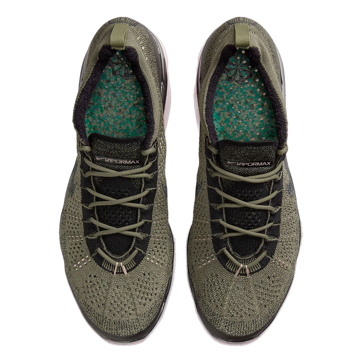 Nike Men's Air Vapormax 2023 Flyknit Shoes - Medium Olive / Pink Oxford / Black / Black - Image 6