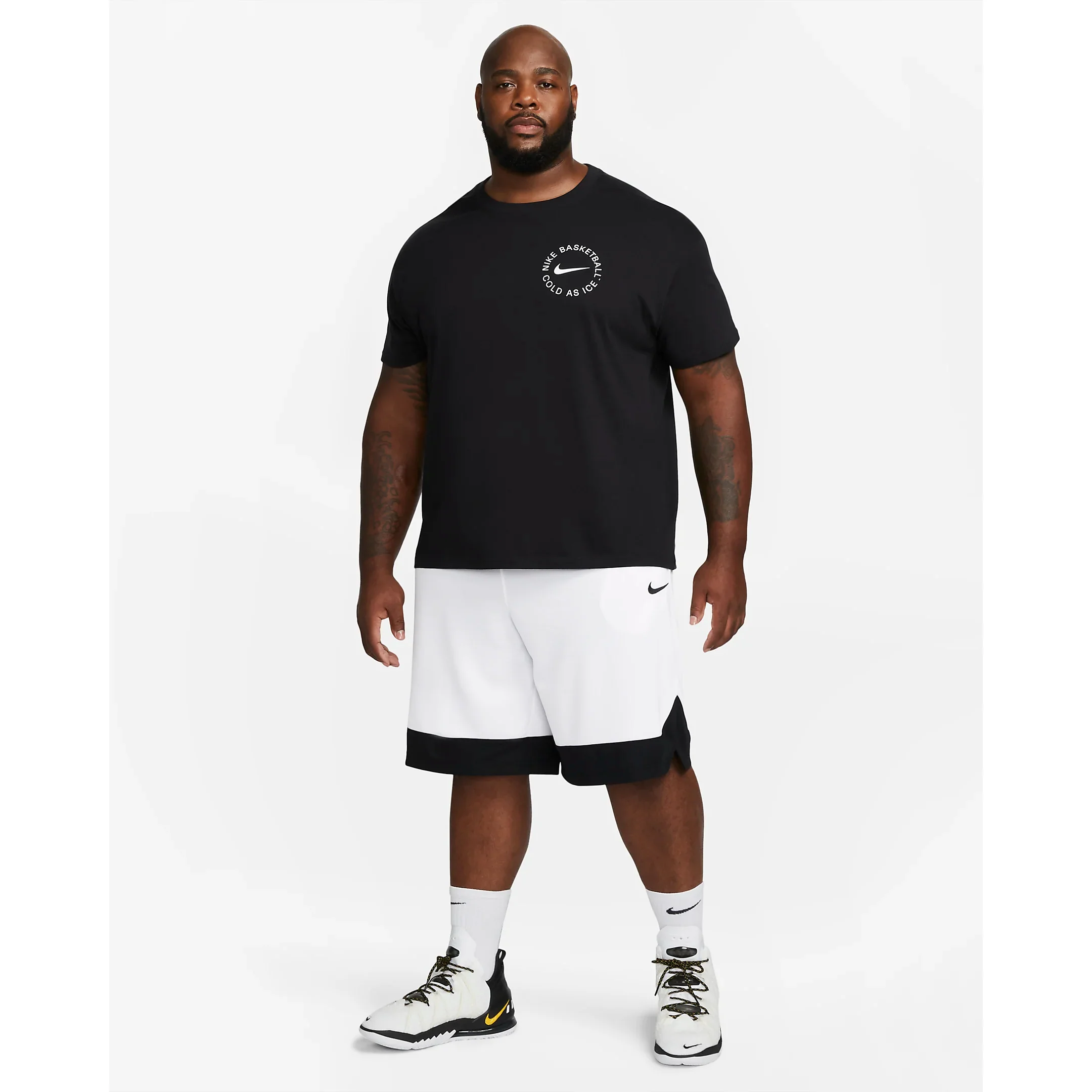 Nike Men's Dri Fit Icon Shorts - White / Black - Image 15