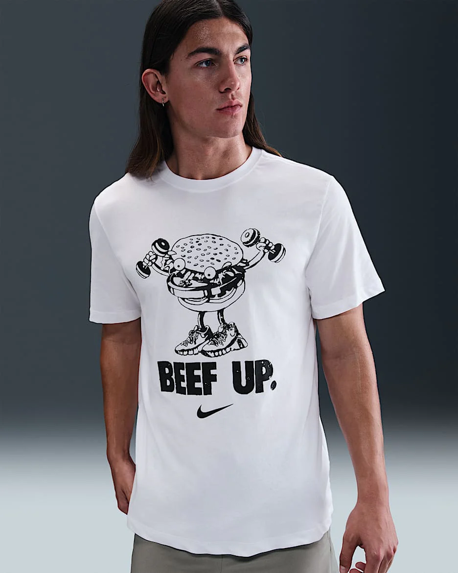 Nike Men's Dri-Fit Training Shirt - White - Image 9