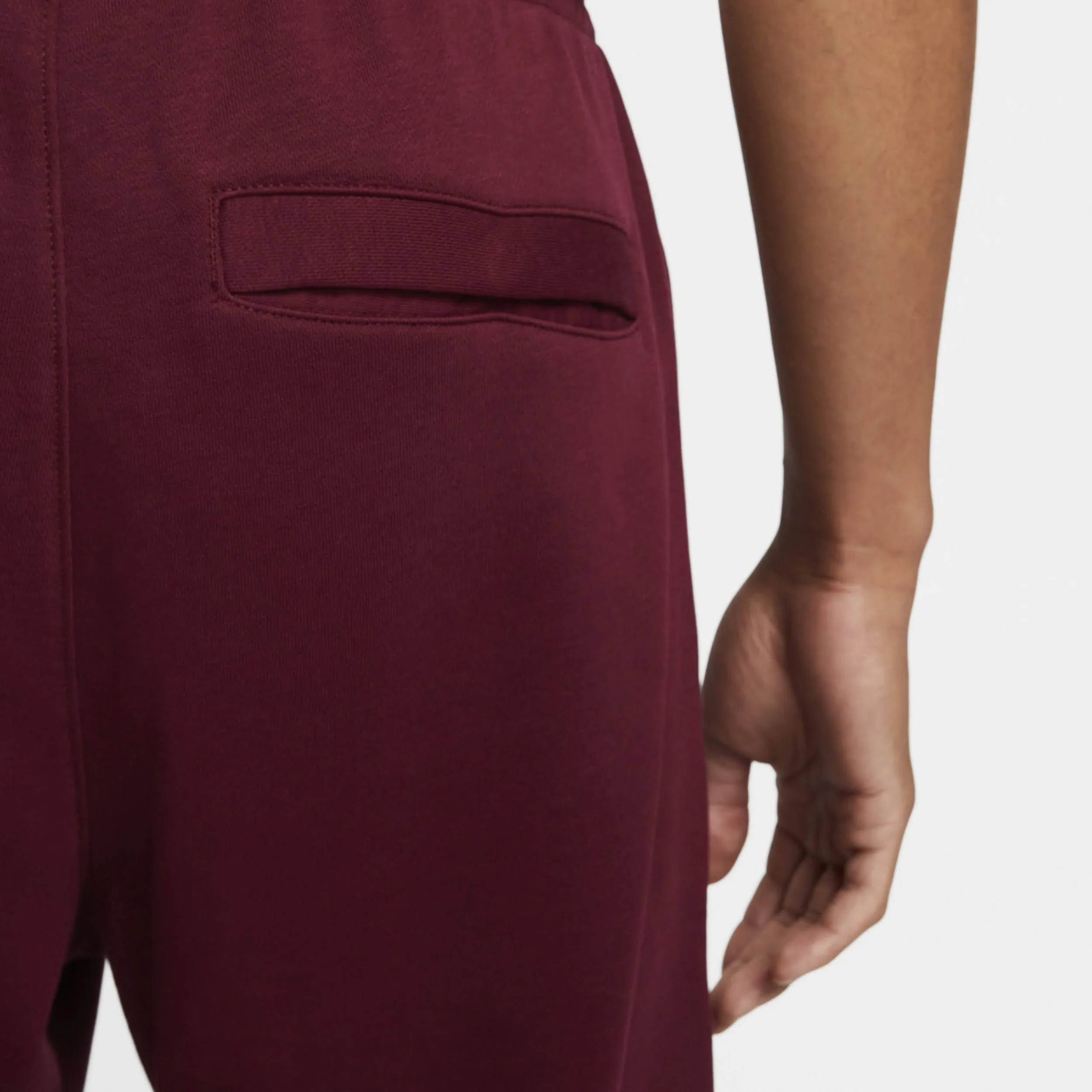 Nike Men's French Terry Pants - Burgundy Red - Image 4