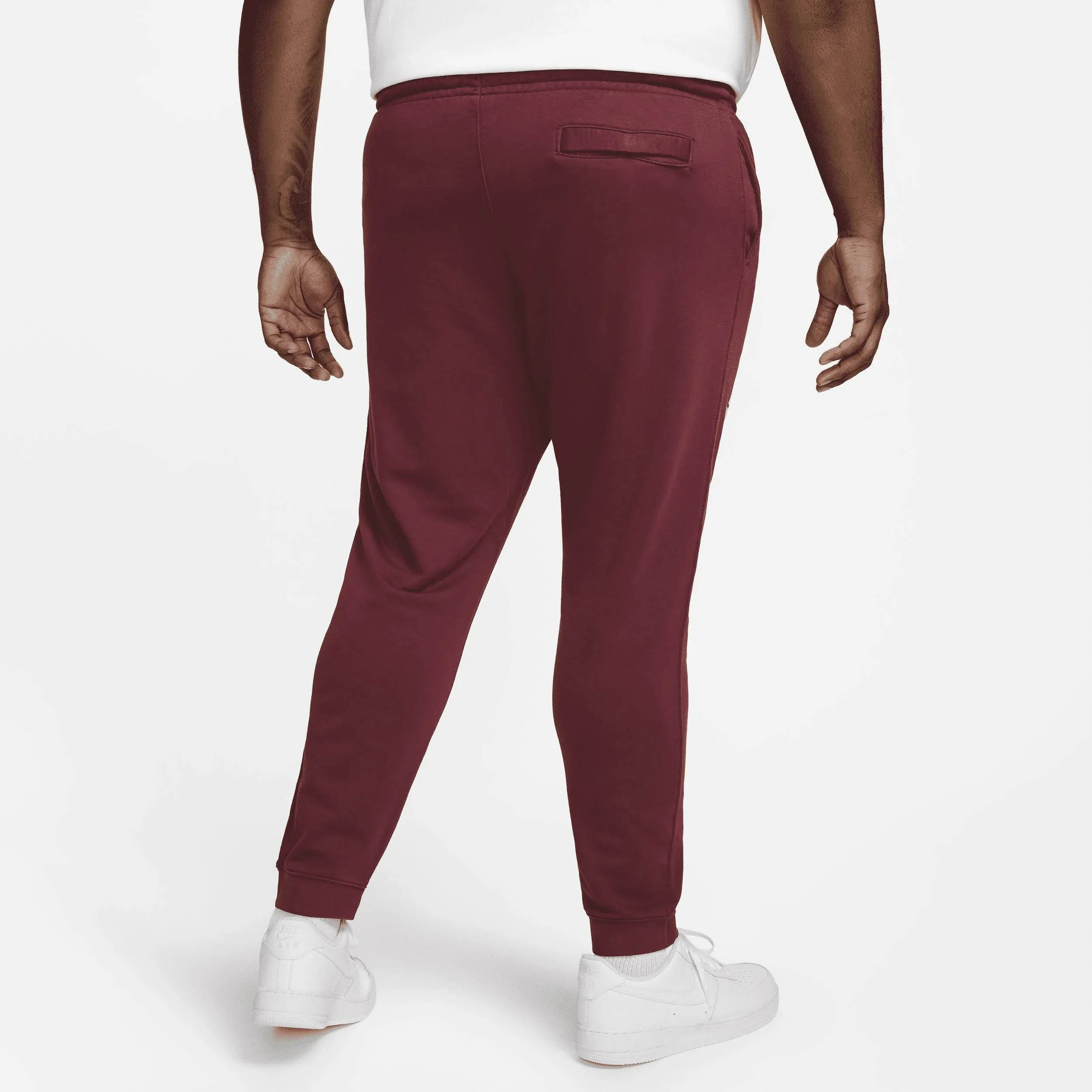 Nike Men's French Terry Pants - Burgundy Red - Image 6